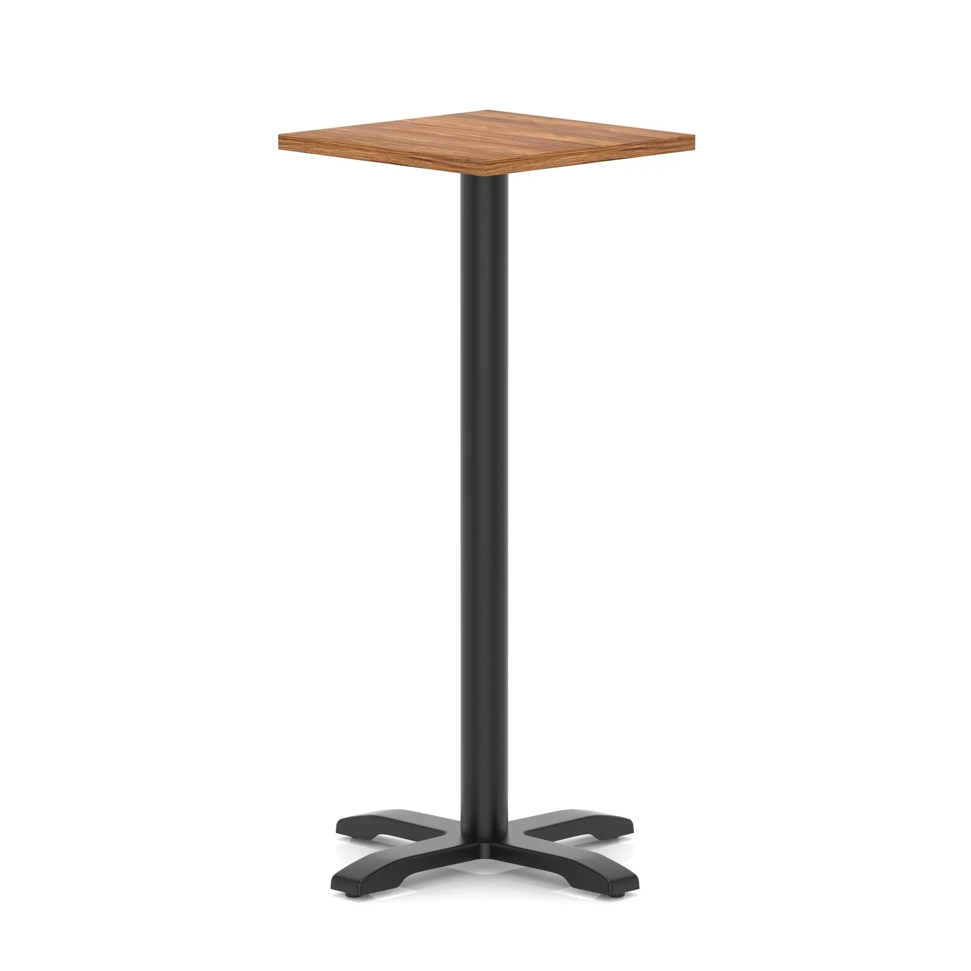EE - Italia Square Poseur Table With Cross Base Black Leg