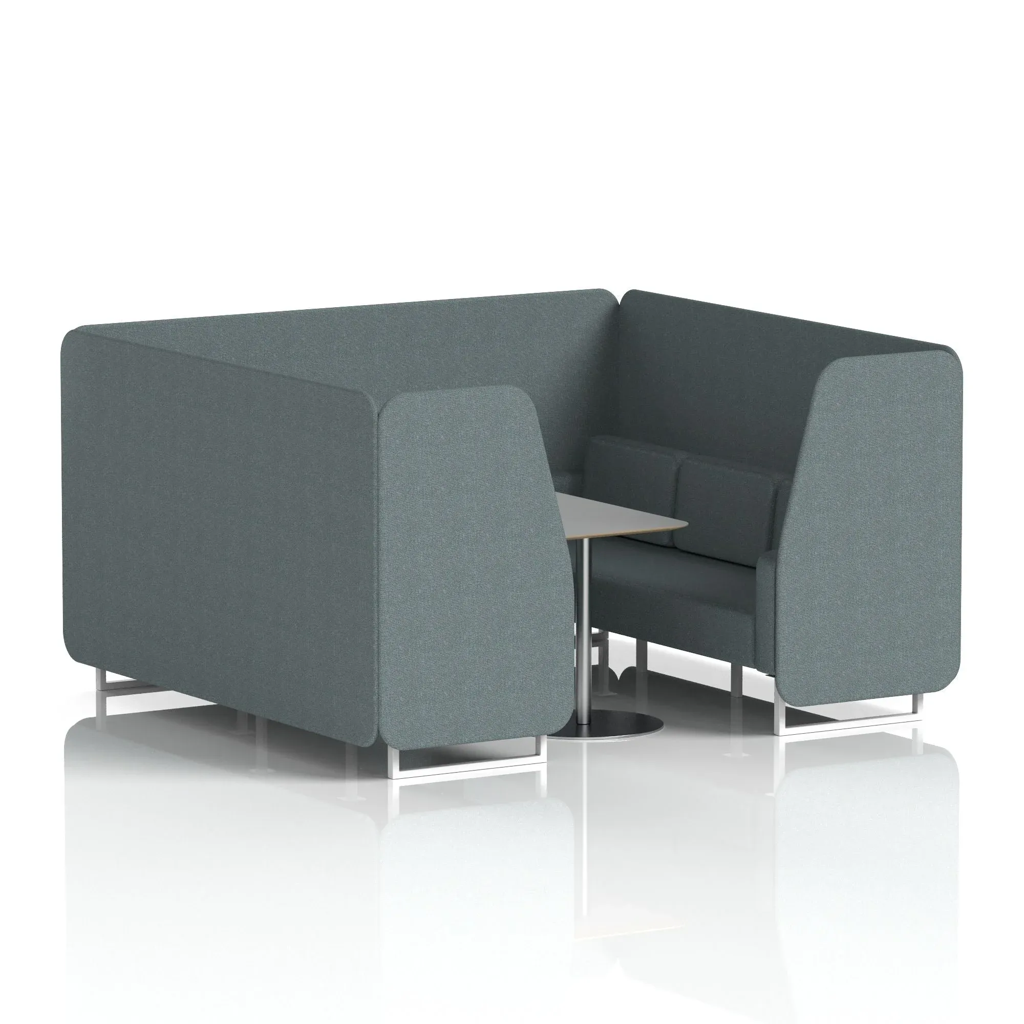 Brixworth Booth With Grey Table In Single Tone