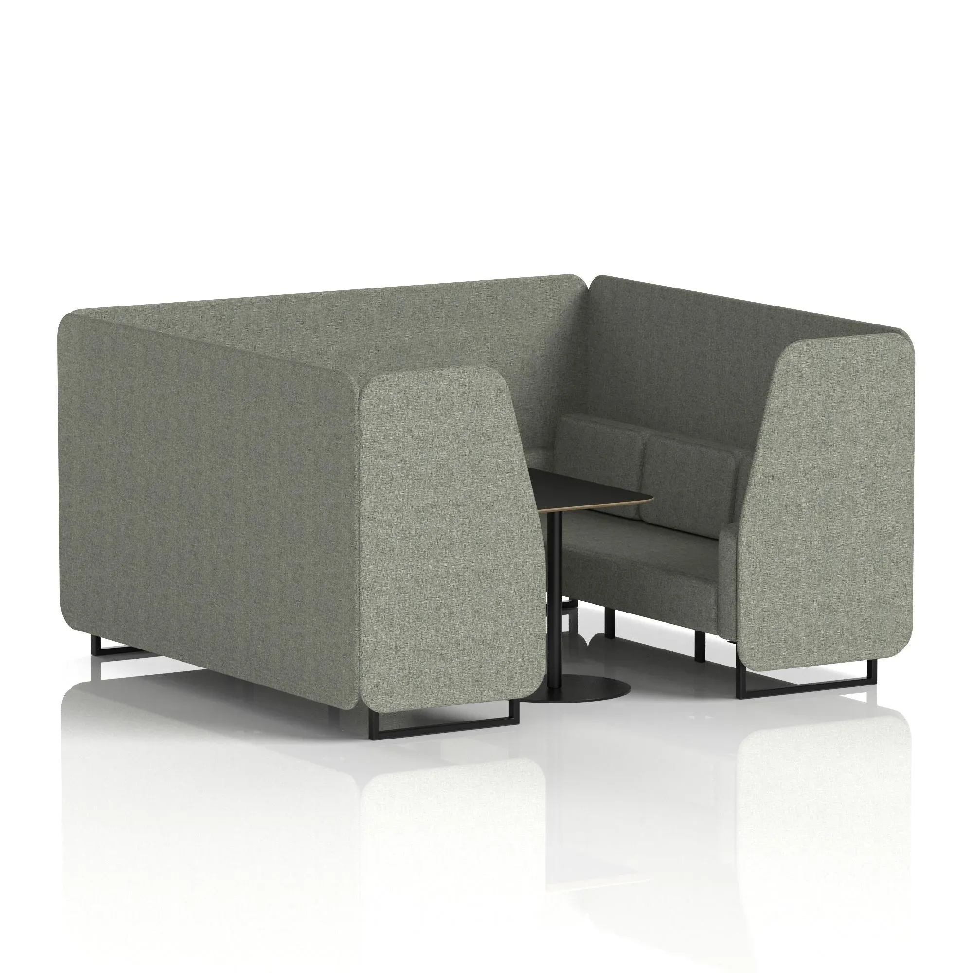 Brixworth Booth With Black Table In Single Tone