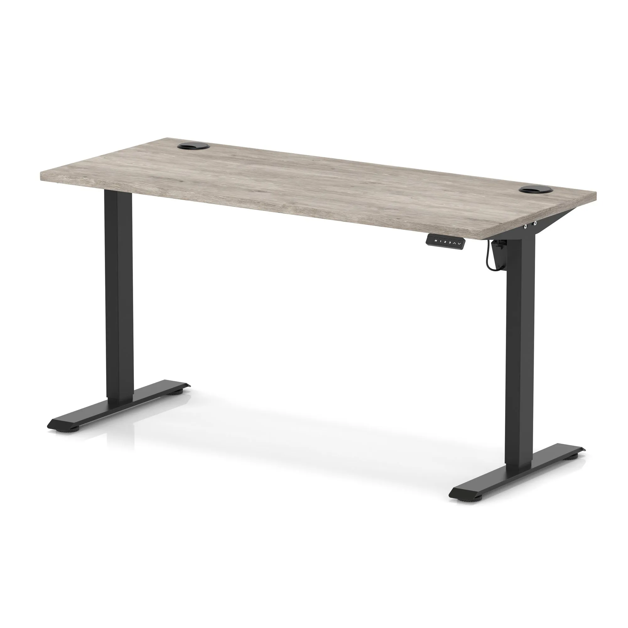 Air Lite Height Adjustable Slimline Desk With Cable Ports