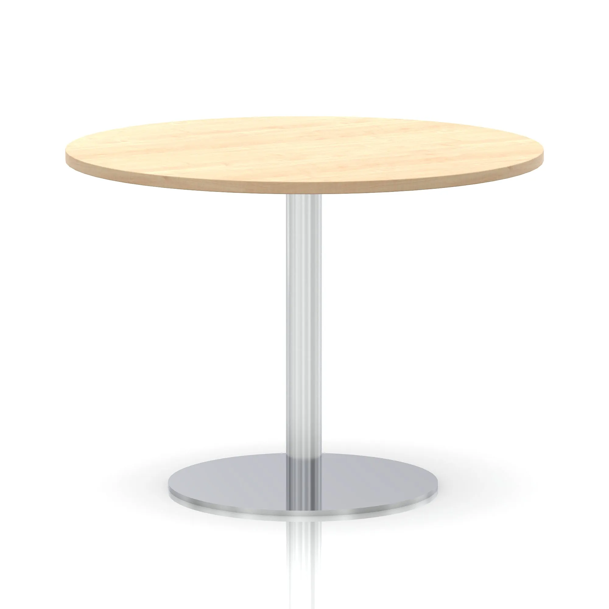 EE - Italia Round Poseur Table Silver Leg