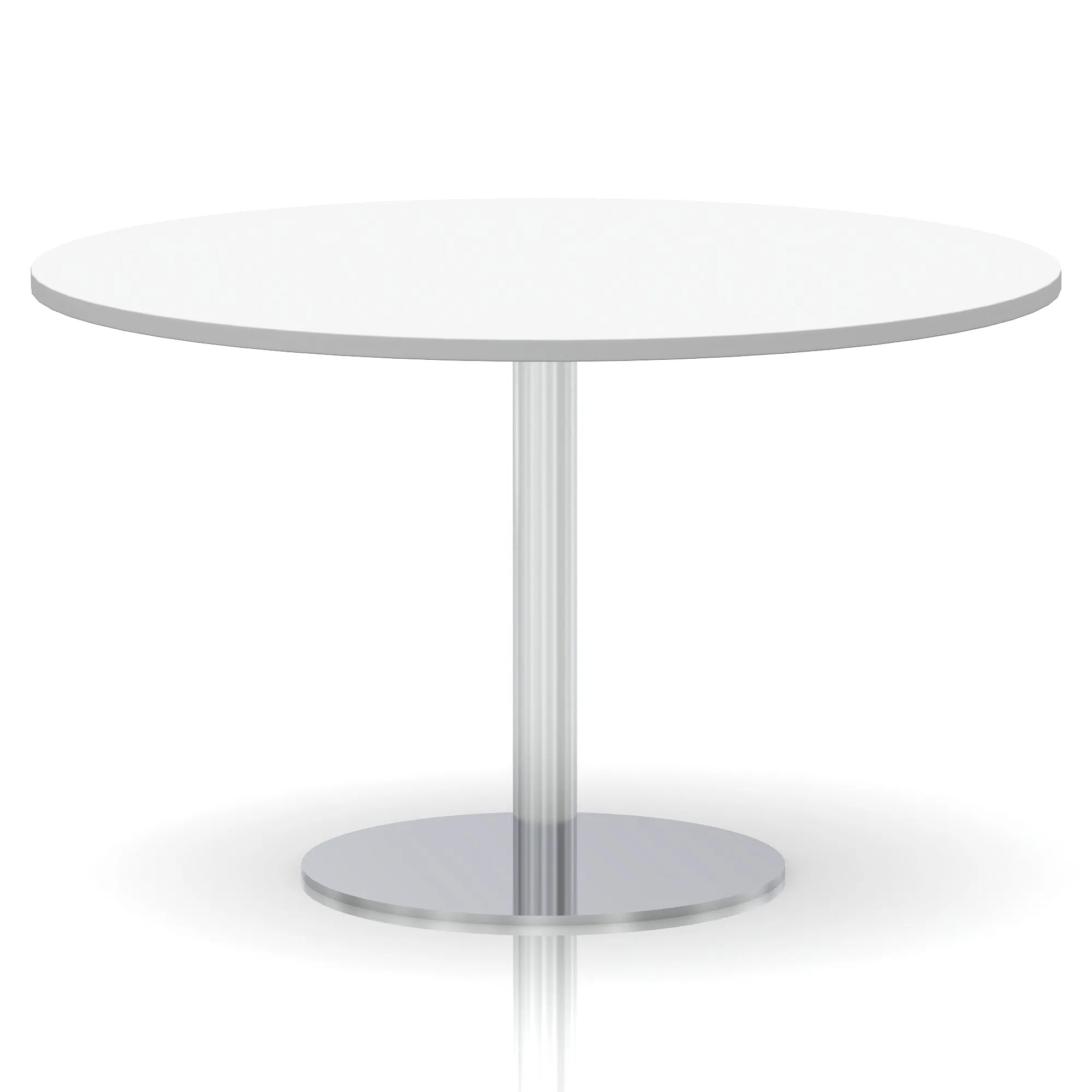 EE - Italia Round Poseur Table Silver Leg
