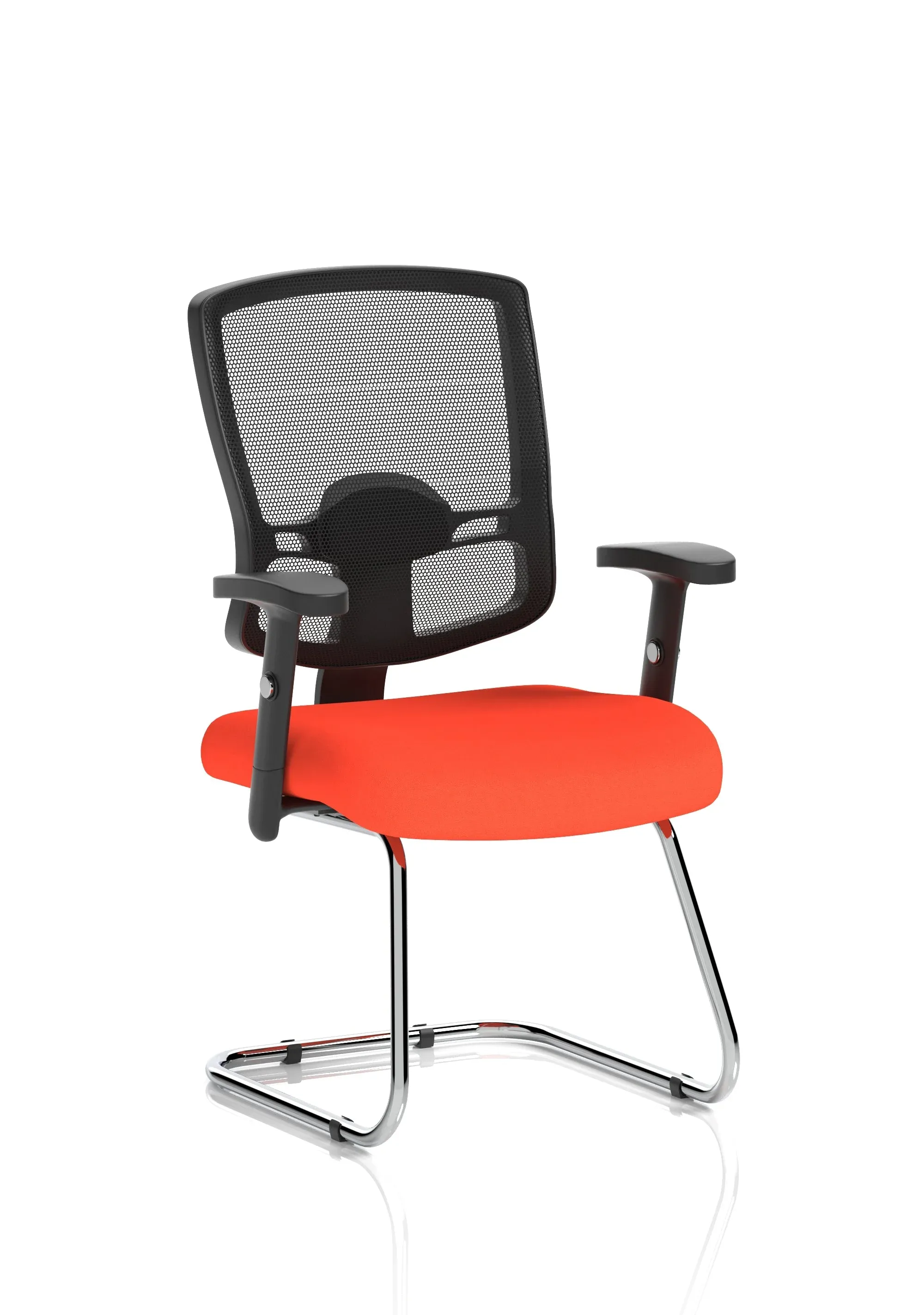 EE - Portland Mesh Back Cantilever Visitor Chair with Arms