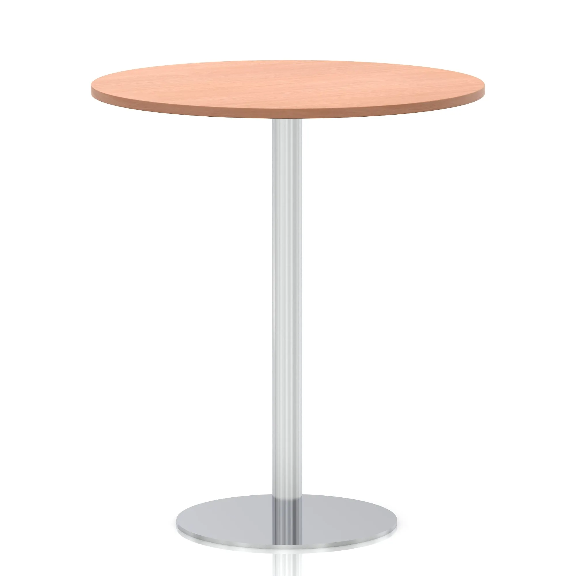 Italia Round Poseur Table Silver Leg