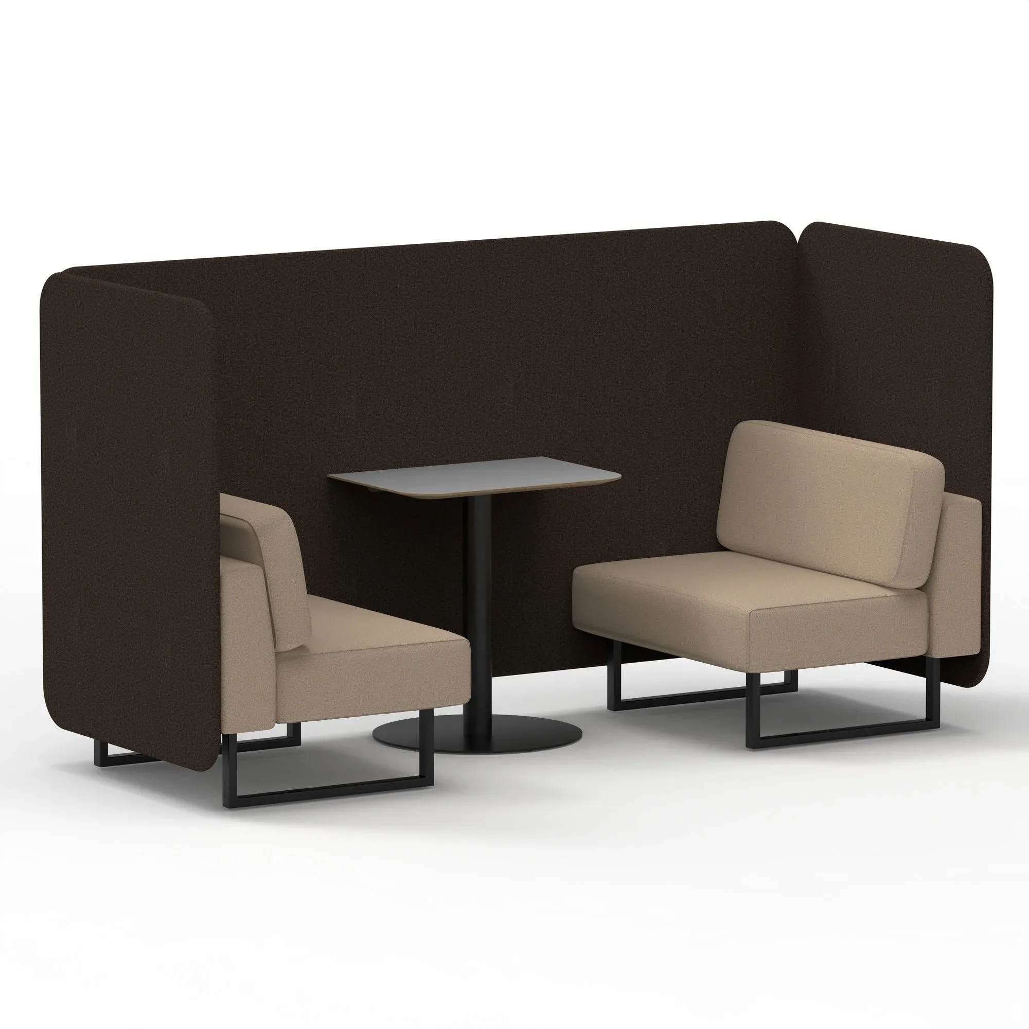 Brixworth Bench Booth With Grey Table In Two Tone
