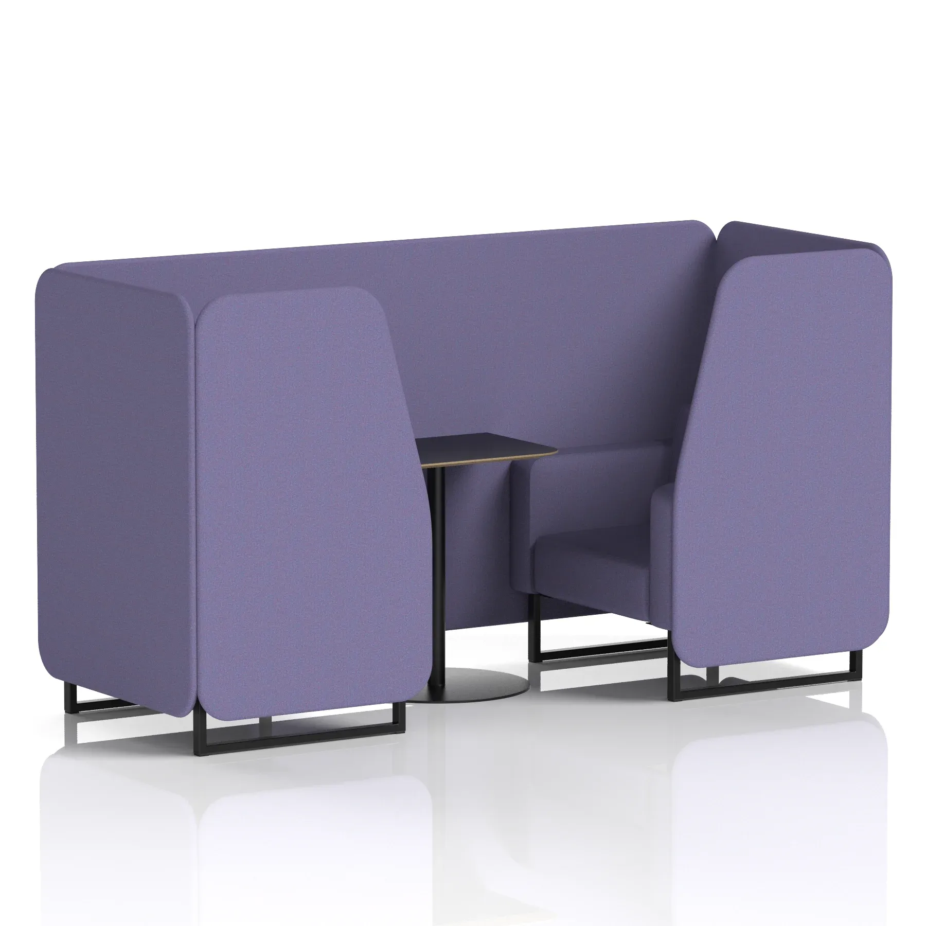 Brixworth Booth With Black Table In Single Tone