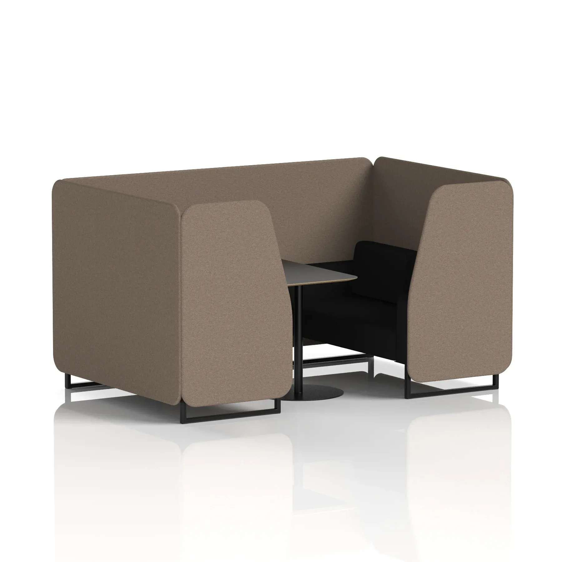Brixworth Booth With Black Table In Two Tone