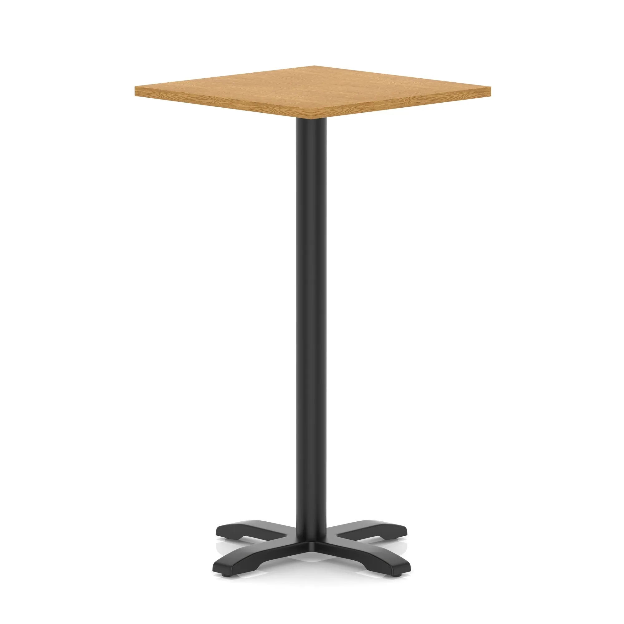 EE - Italia Square Poseur Table With Cross Base Black Leg