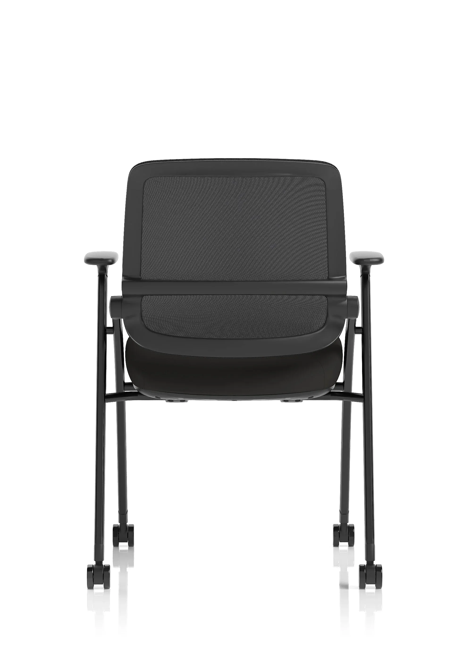 Capra Mesh Back Folding Office Training Chair With Sliding Arms