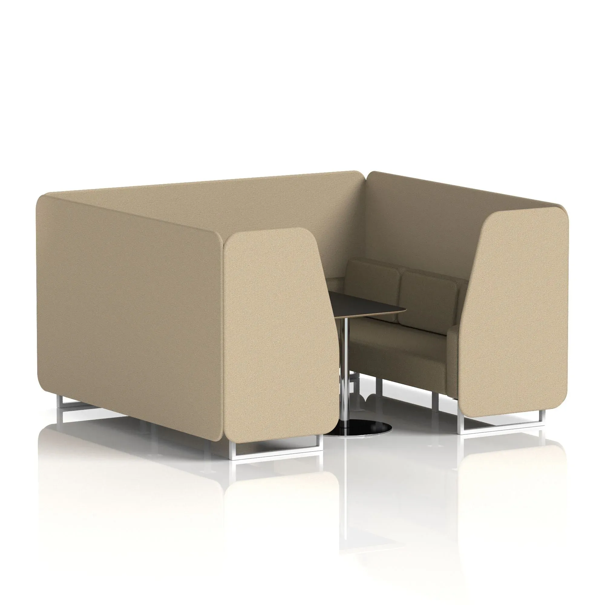 Brixworth Booth With Black Table In Two Tone