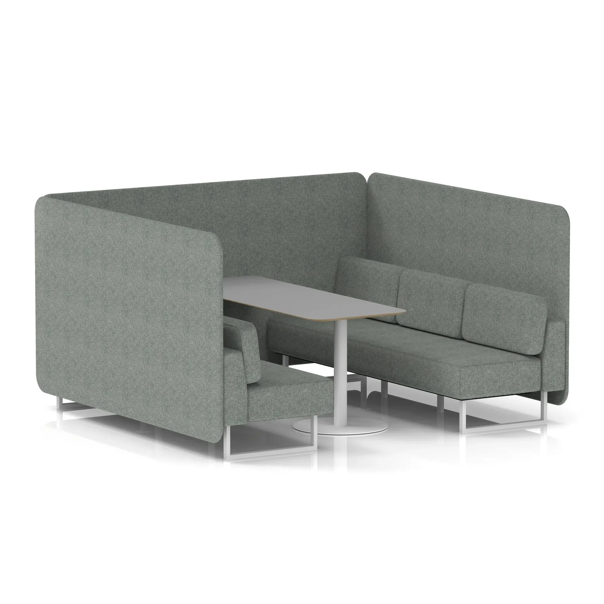 EE - Brixworth Bench Booth With Grey Table In Single Tone