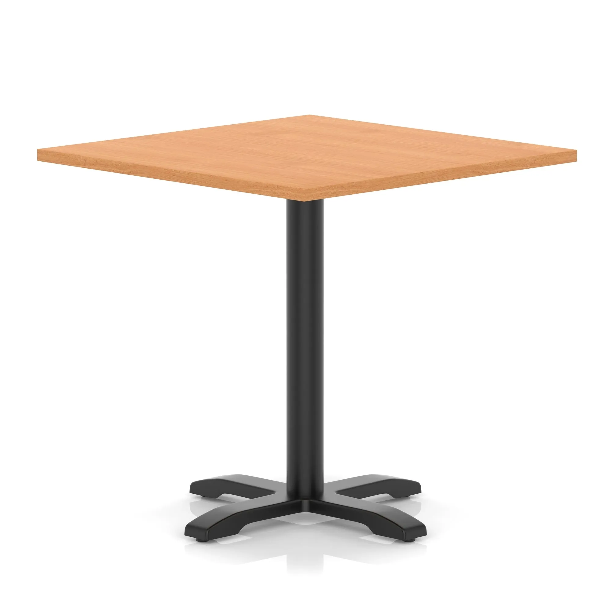 Italia Square Poseur Table With Cross Base Black Leg