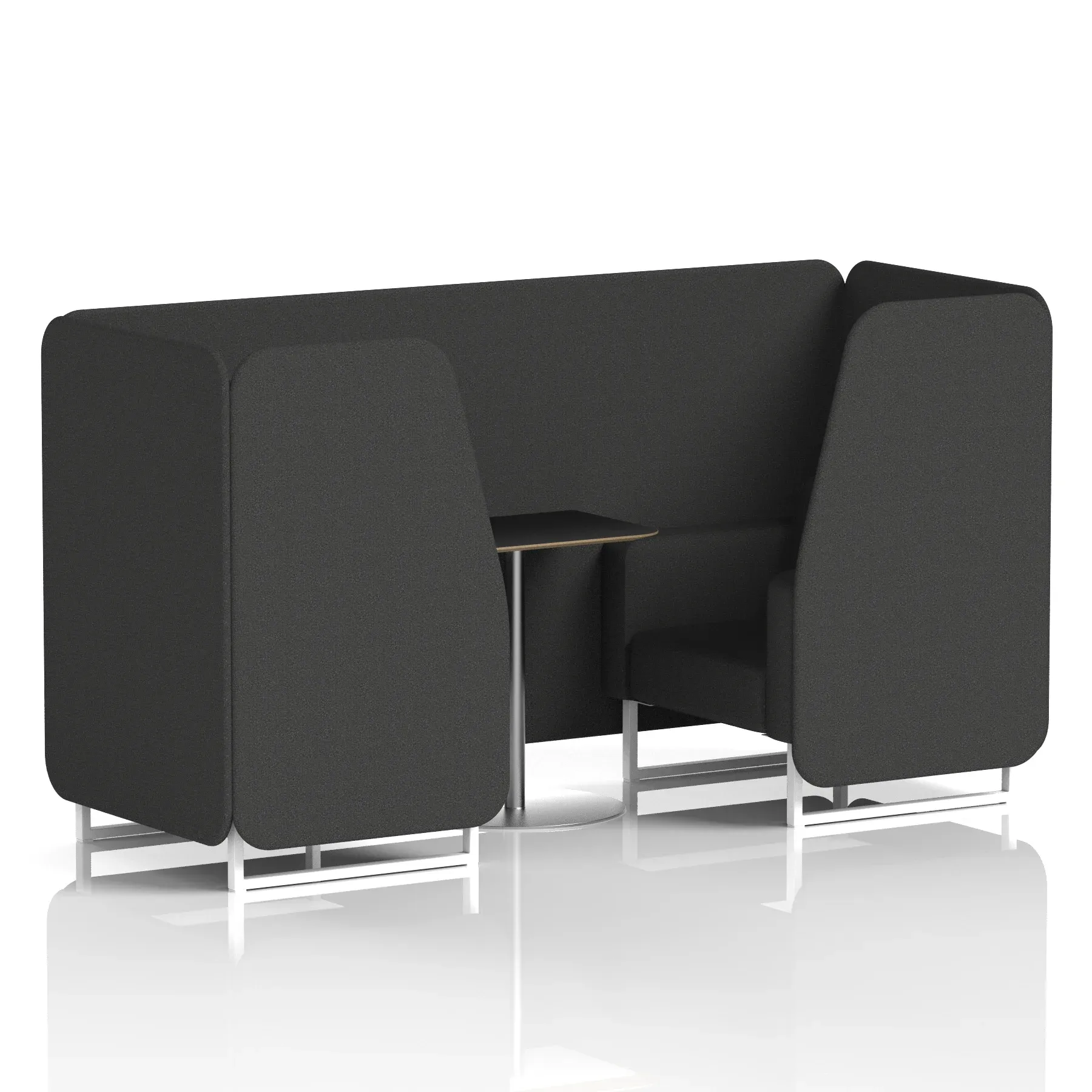 Brixworth Booth With Black Table In Single Tone