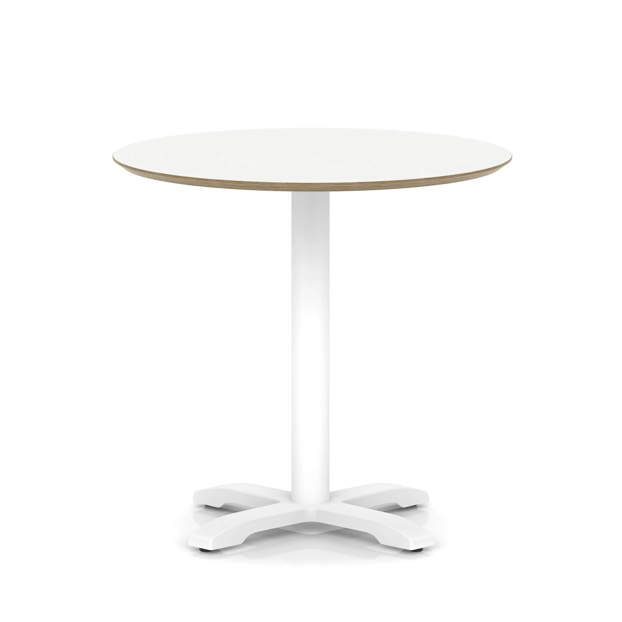 Brixworth Round Coffee Table With Cross Base - White Leg
