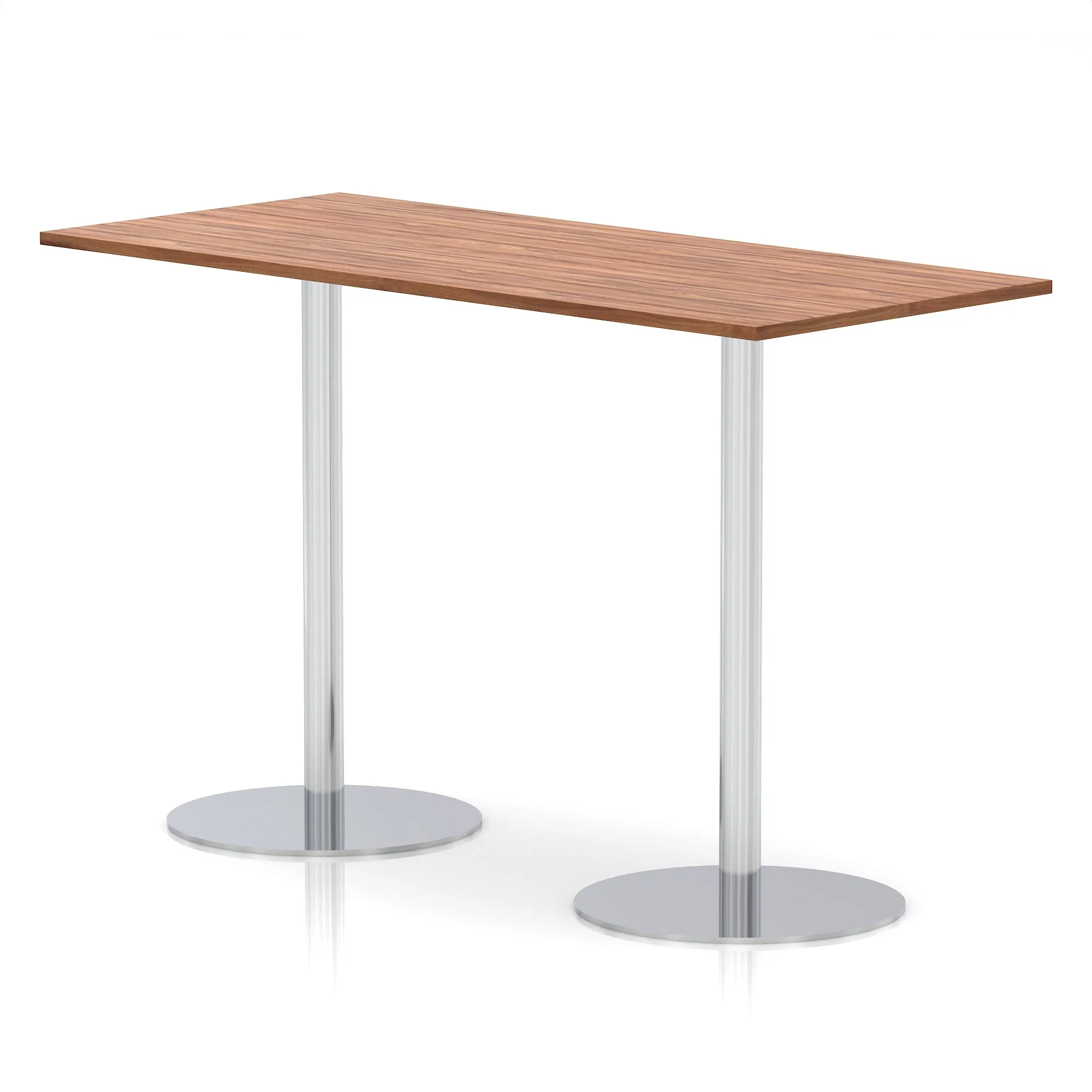 EE - Italia Rectangular Poseur Table Silver Leg