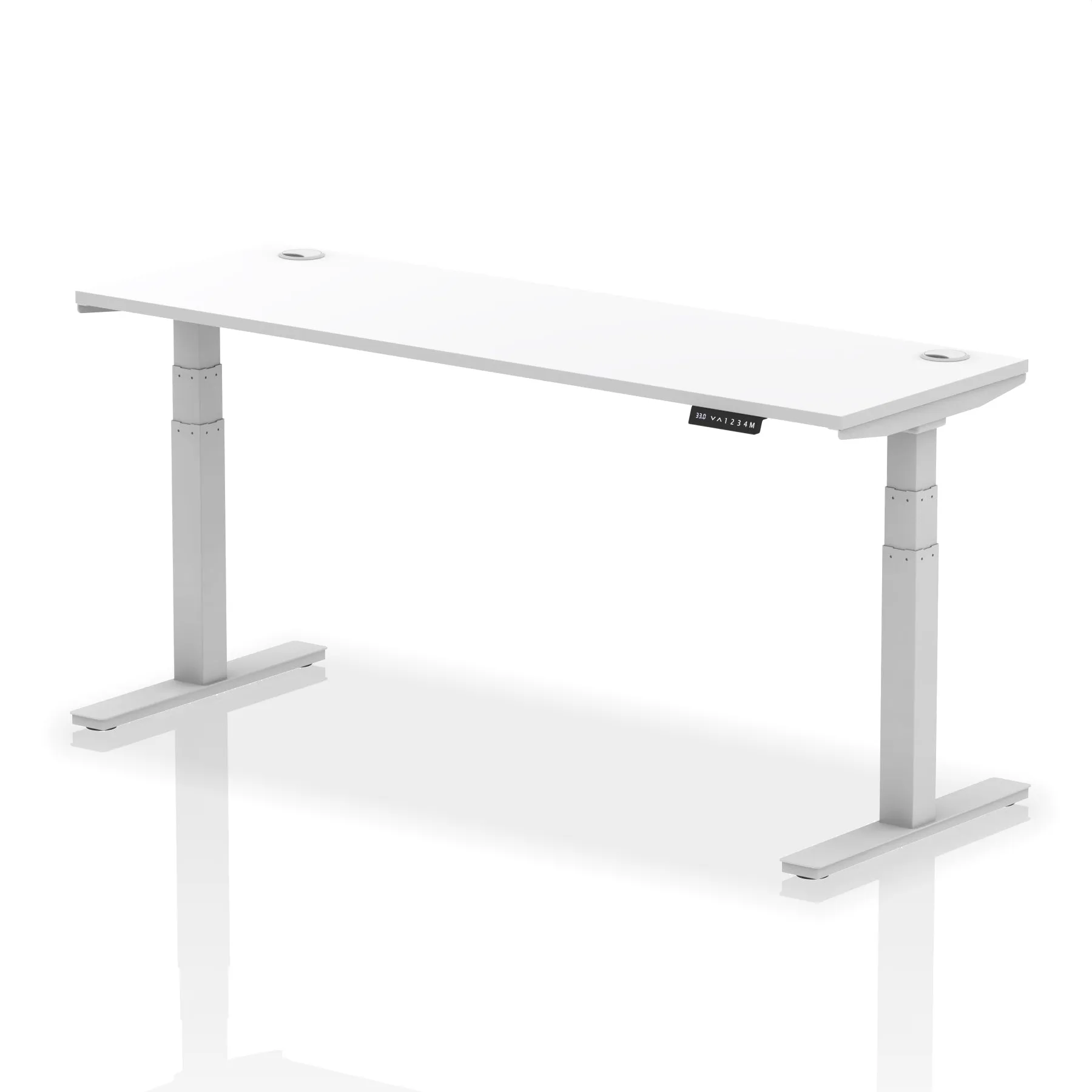 EE - Air Height Adjustable Slimline Desk With Cable Ports