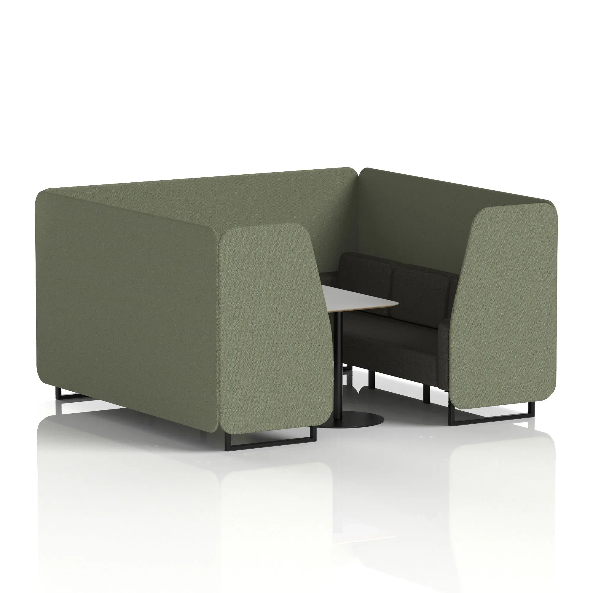 Brixworth Booth With Grey Table In Two Tone