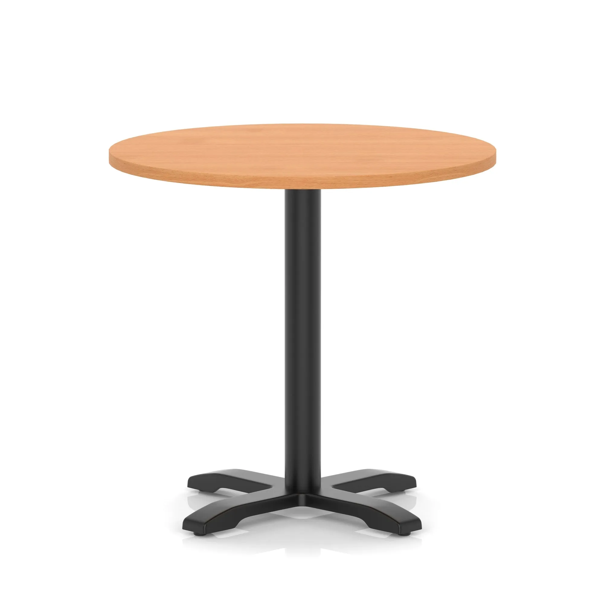 Italia Round Poseur Table With Cross Base Black Leg