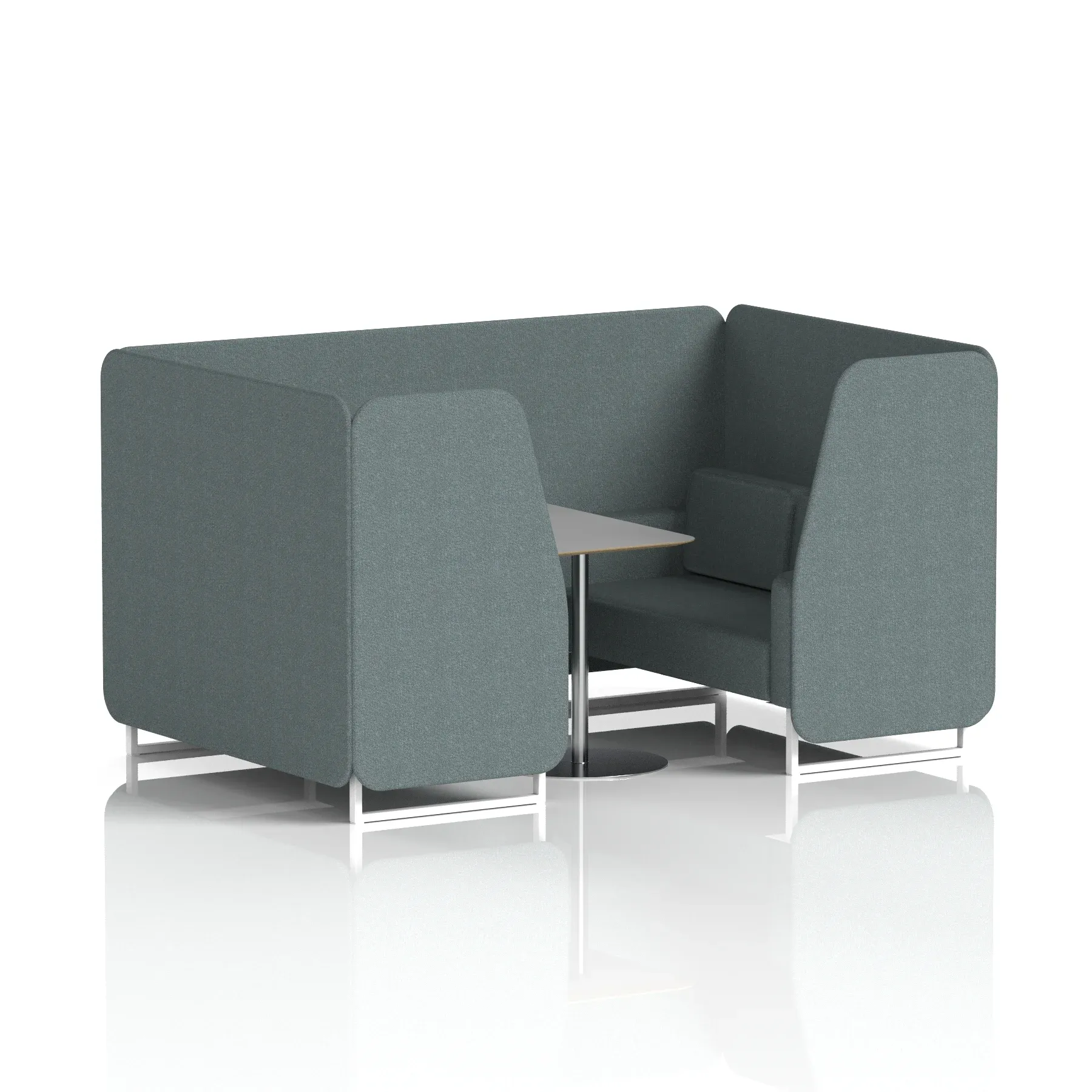 Brixworth Booth With Grey Table In Single Tone