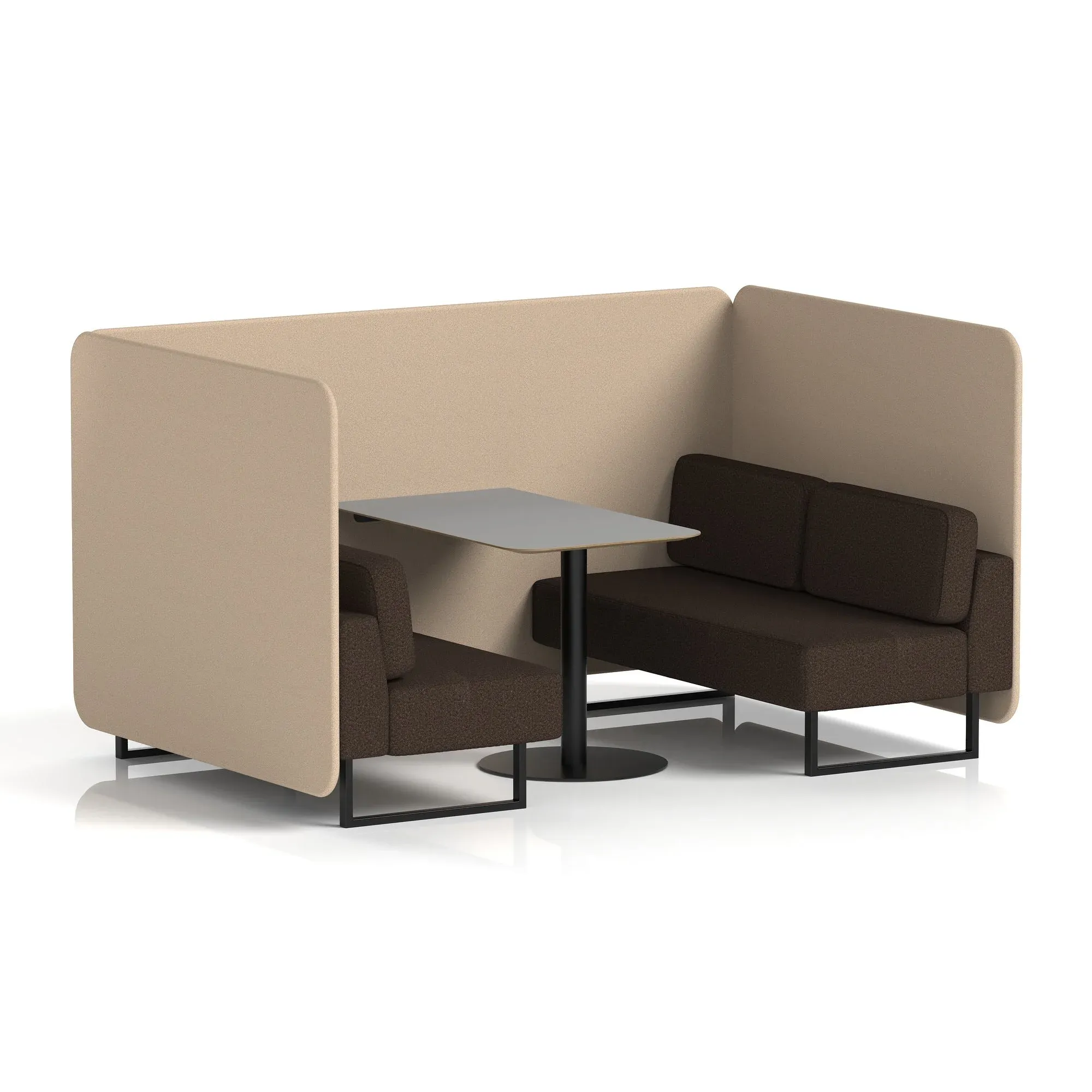 Brixworth Bench Booth With Grey Table In Two Tone