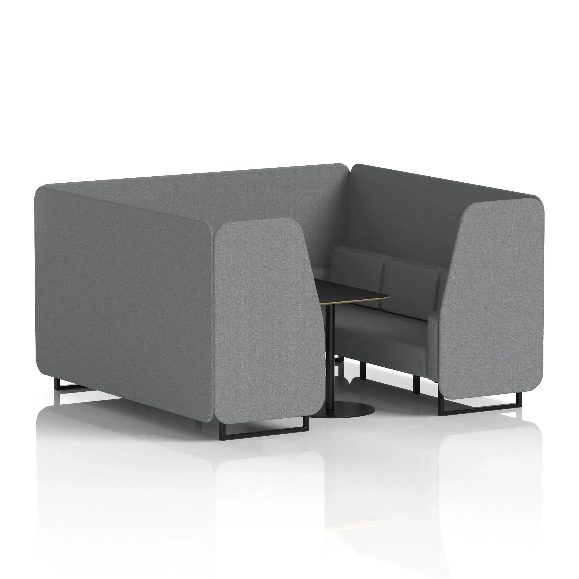 Brixworth Booth With Black Table In Single Tone