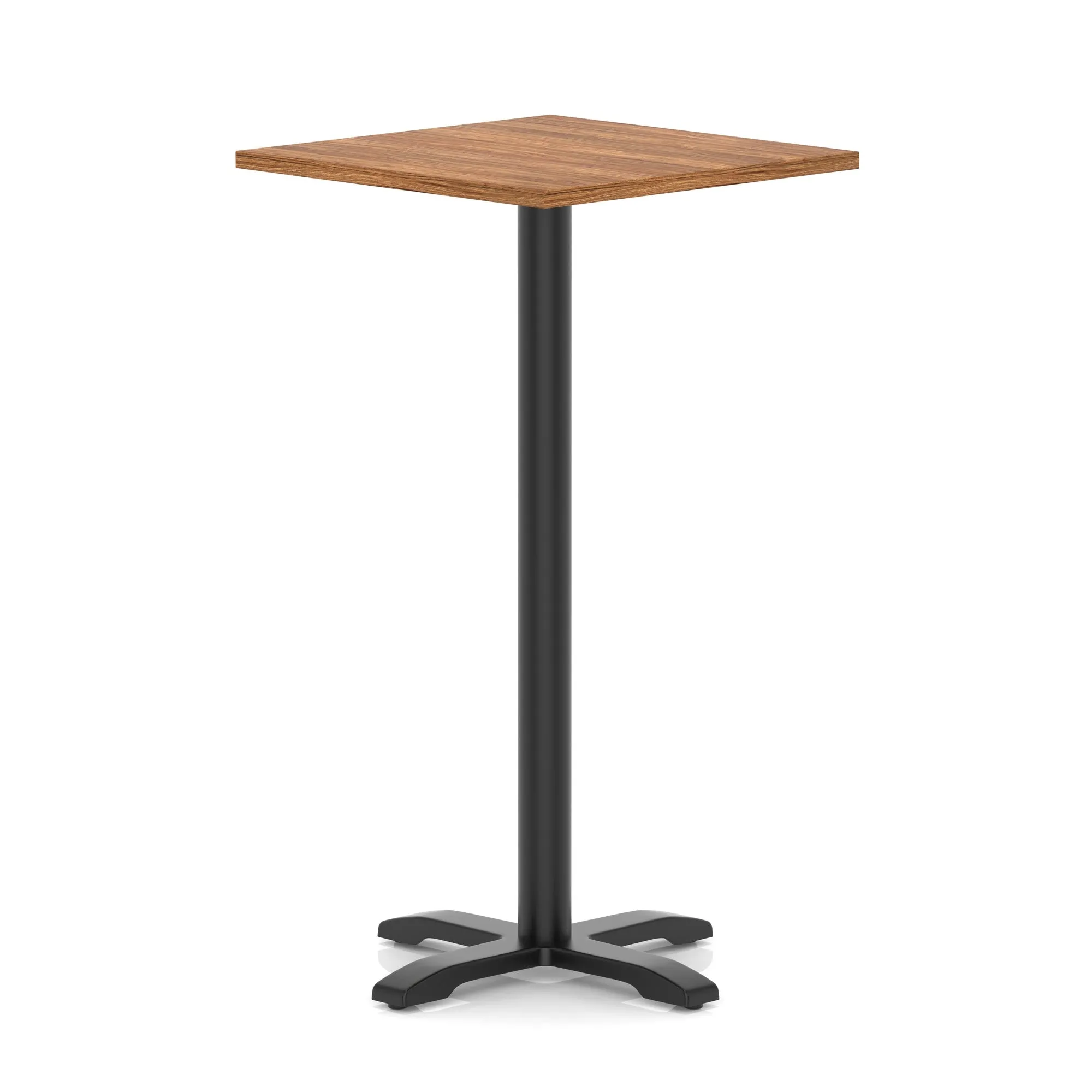 EE - Italia Square Poseur Table With Cross Base Black Leg