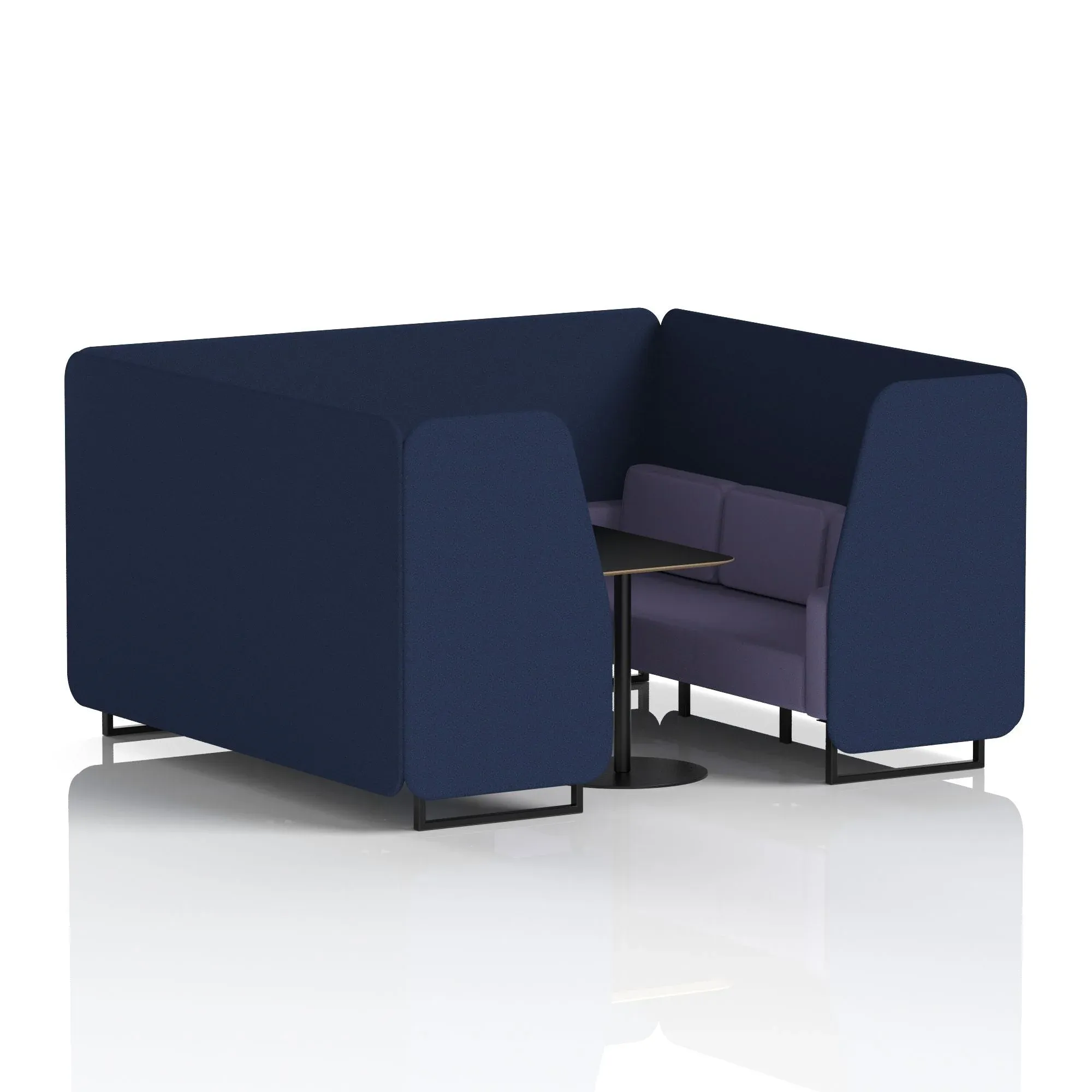 Brixworth Booth With Black Table In Two Tone