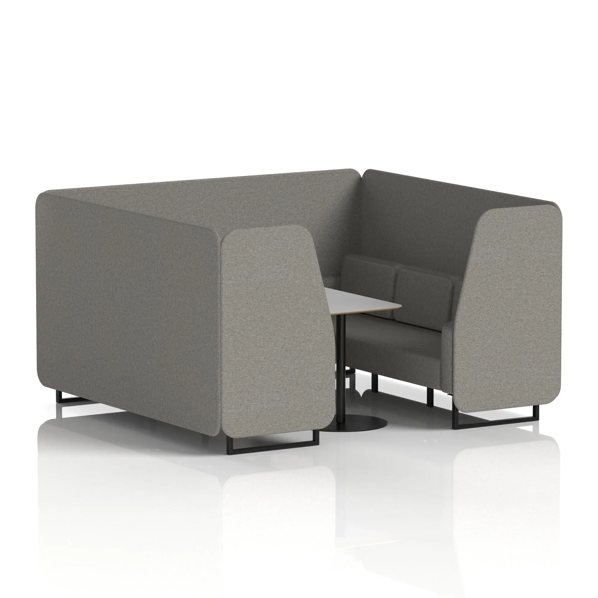 Brixworth Booth With Grey Table In Single Tone