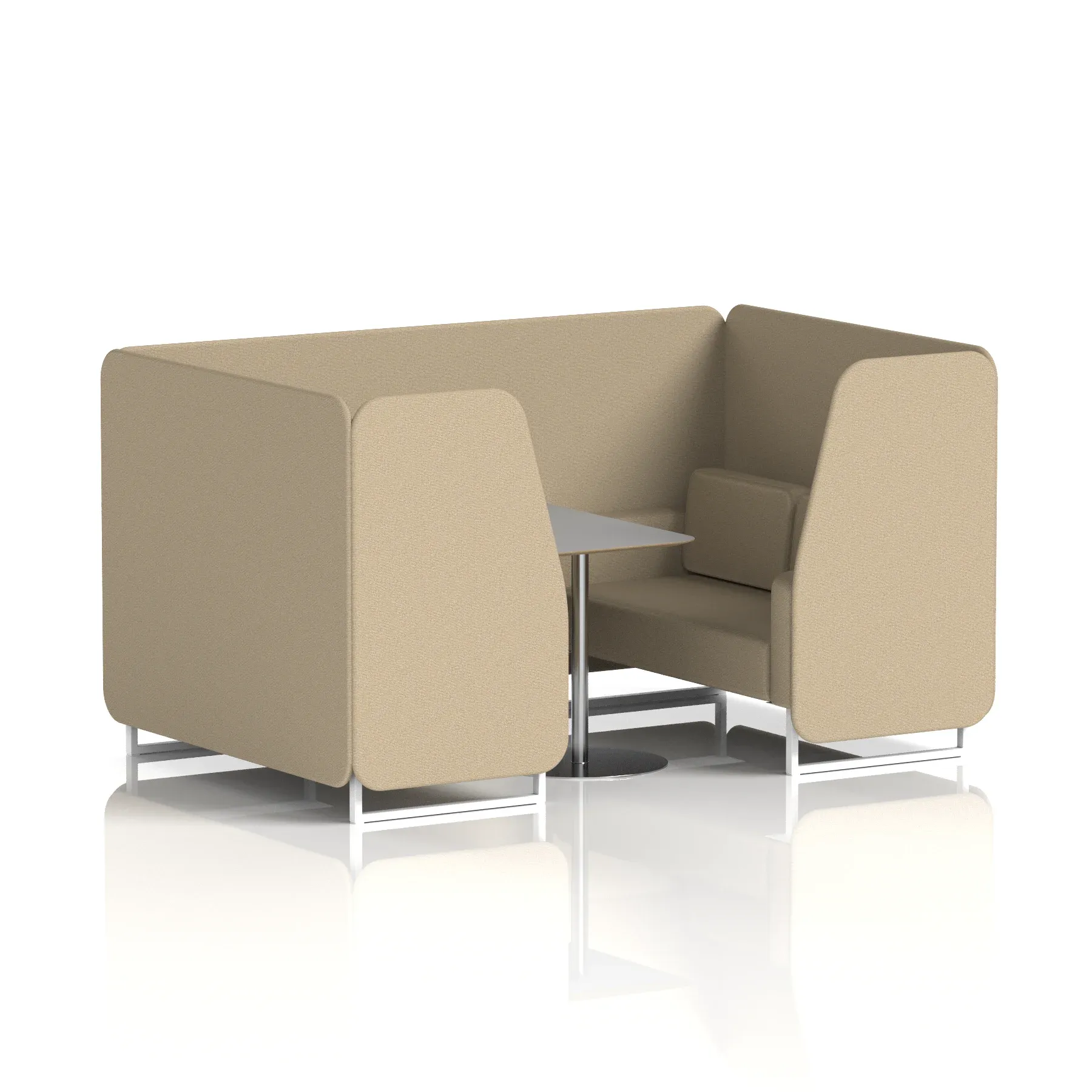 Brixworth Booth With Grey Table In Single Tone