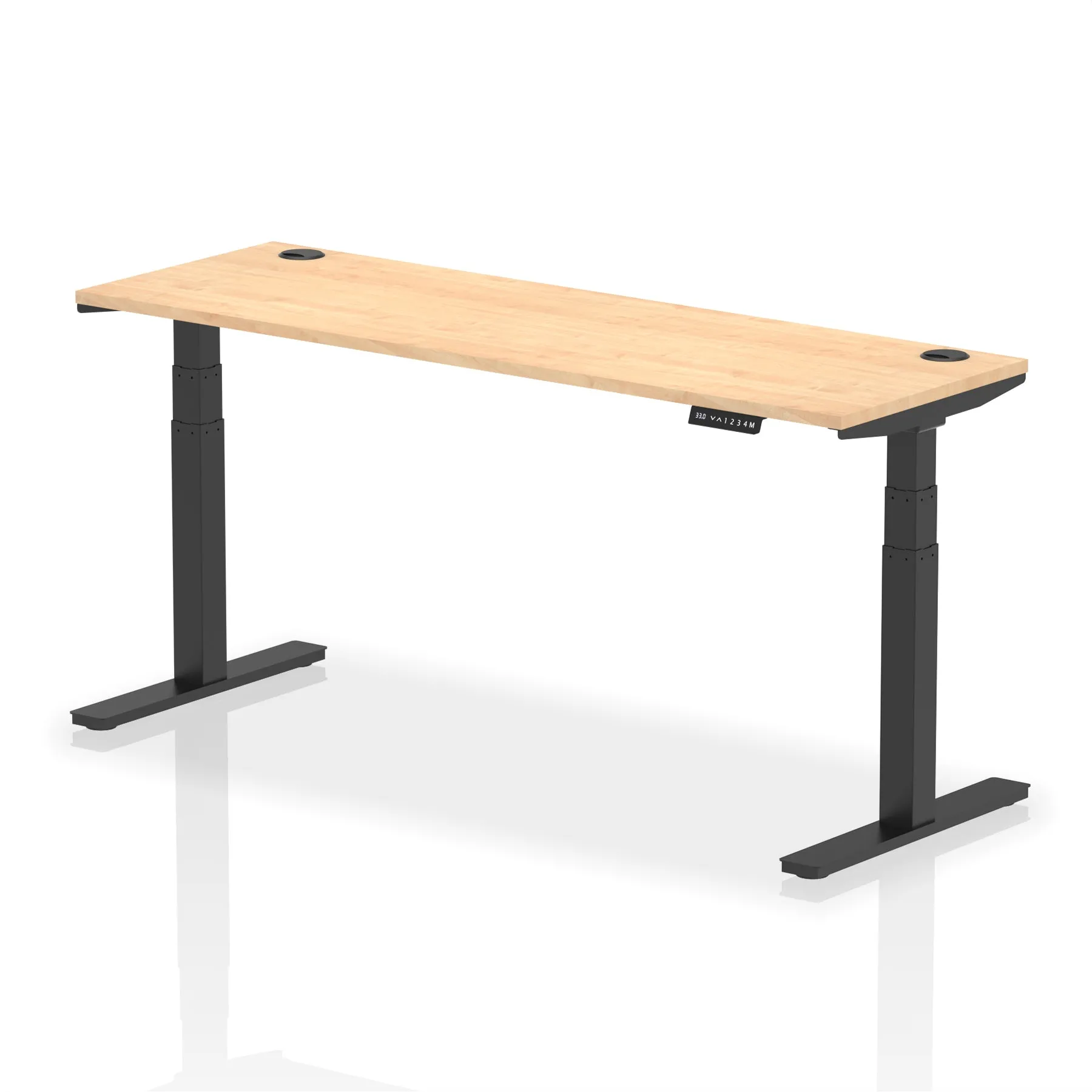 EE - Air Height Adjustable Slimline Desk With Cable Ports