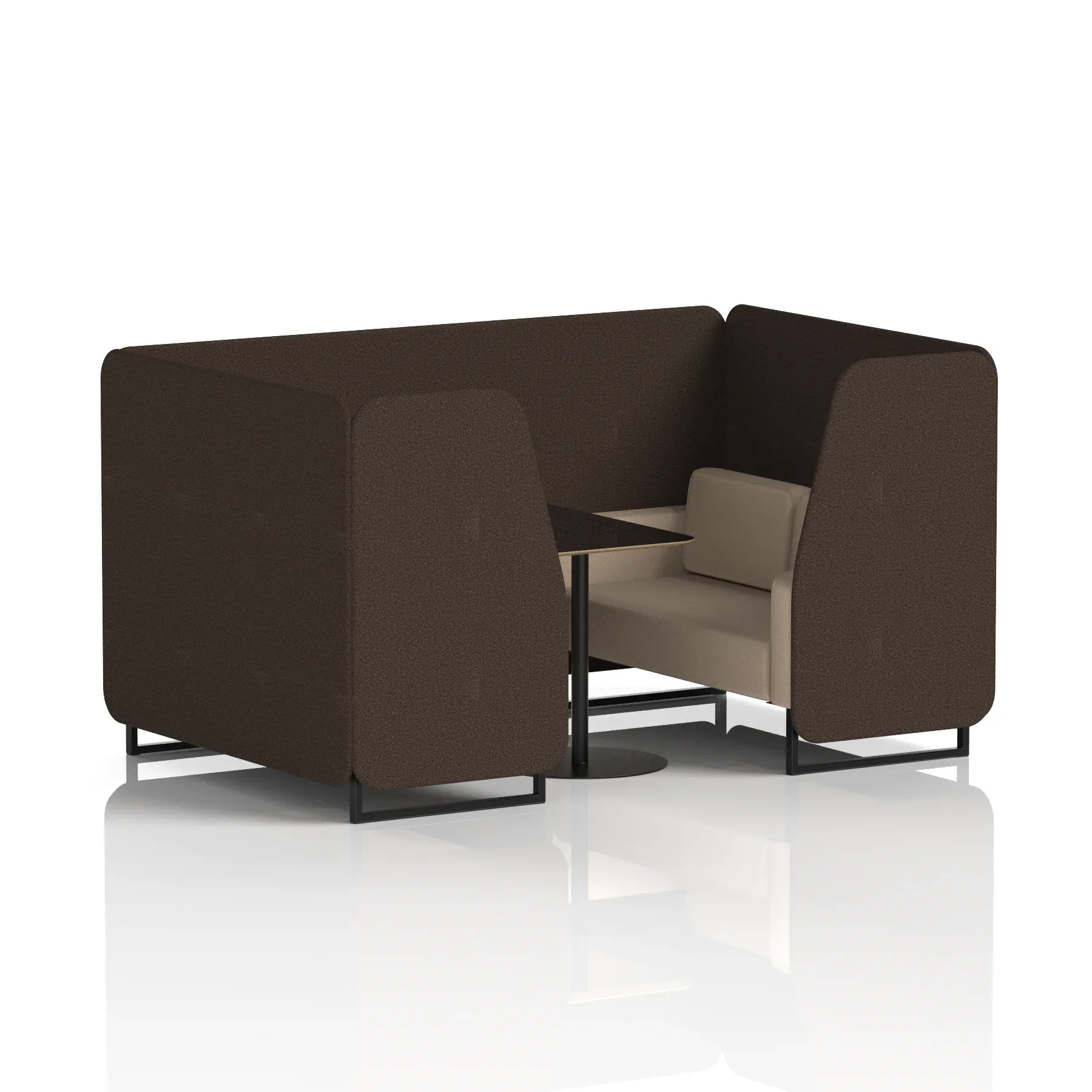 Brixworth Booth With Black Table In Two Tone