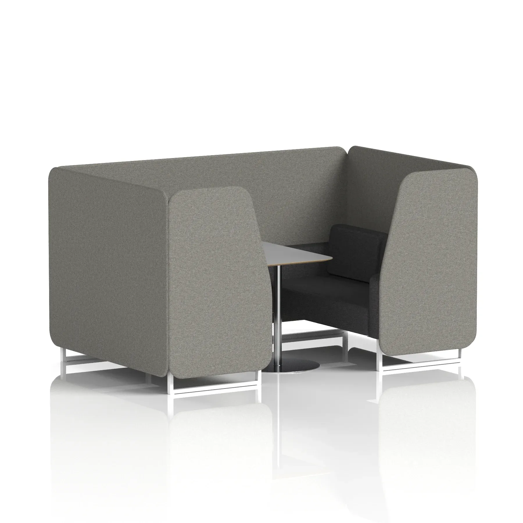 Brixworth Booth With Grey Table In Two Tone