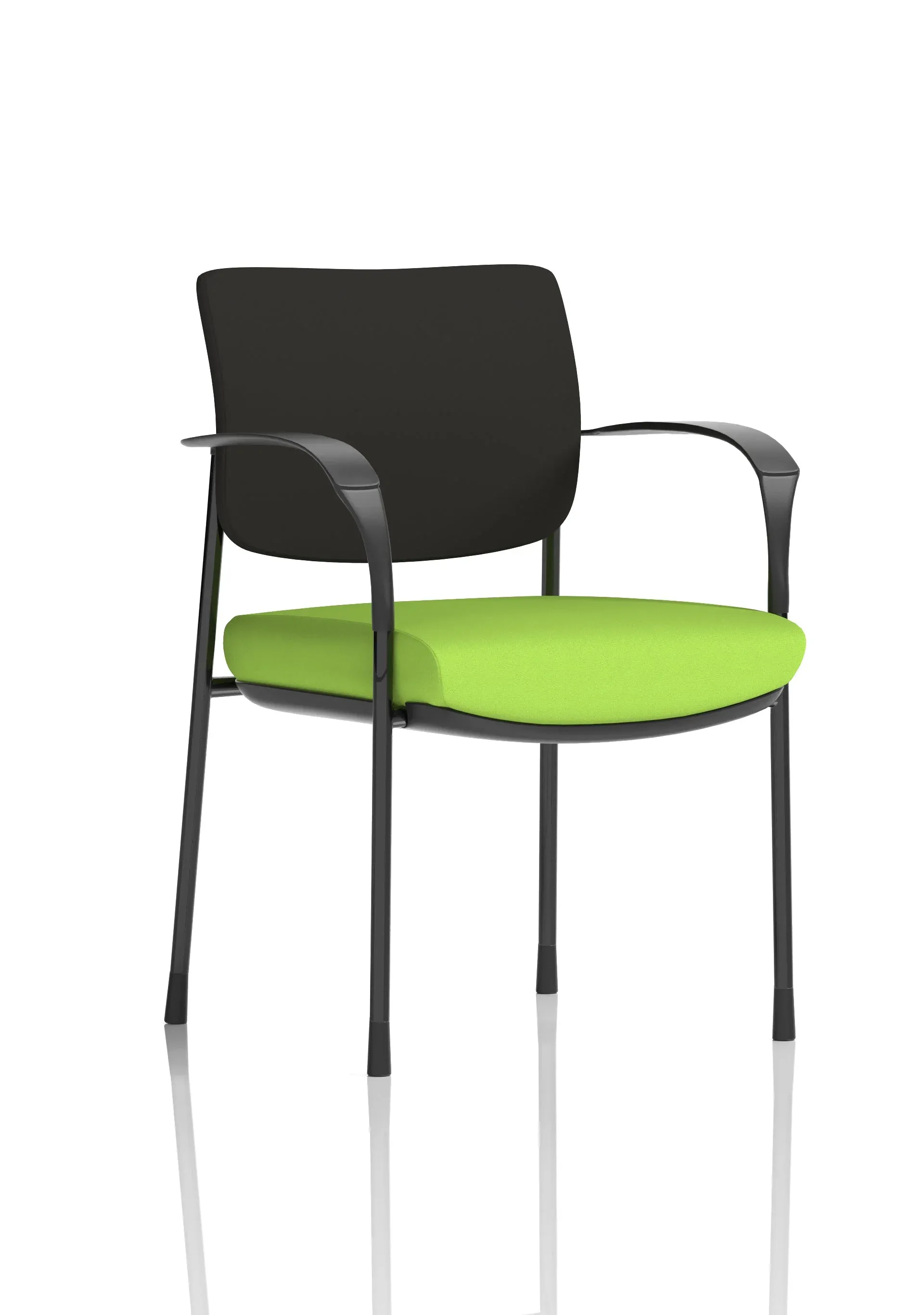 Brunswick Deluxe Medium Back Stacking Visitor Office Chair with Arms