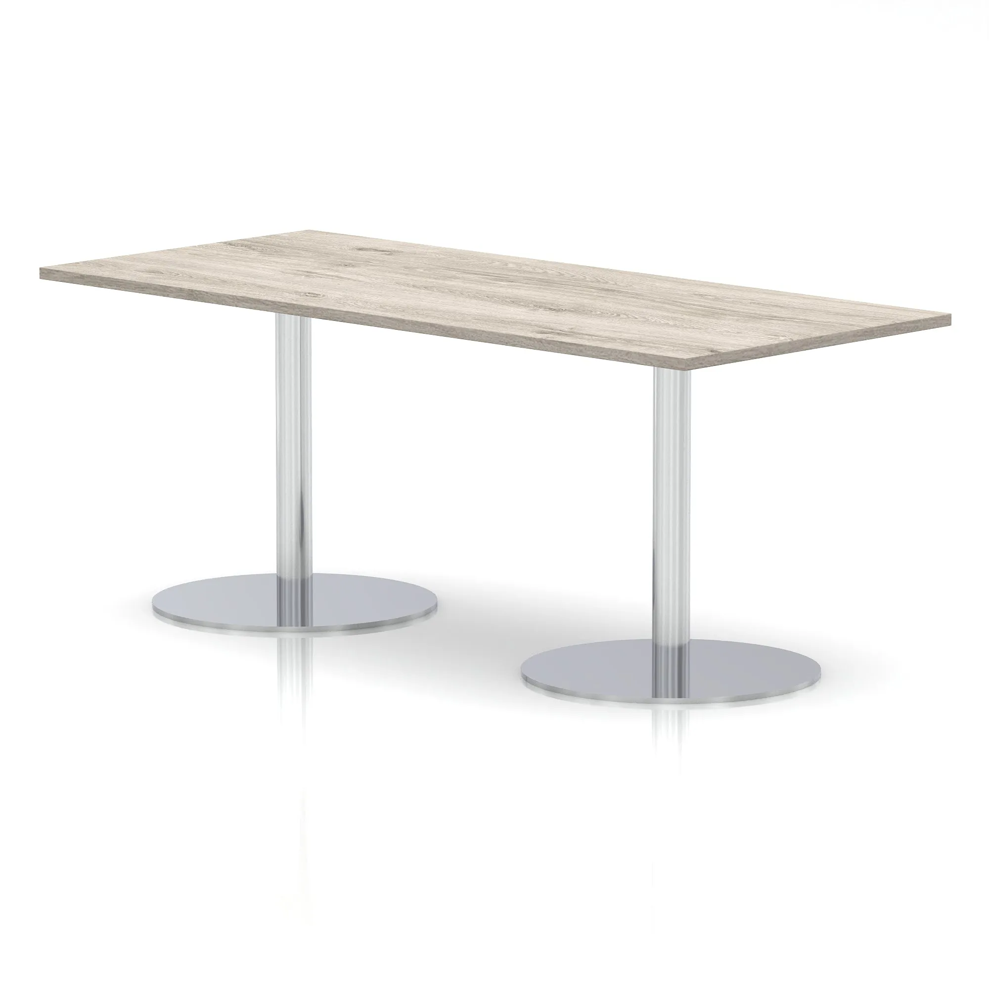EE - Italia Rectangular Poseur Table Silver Leg