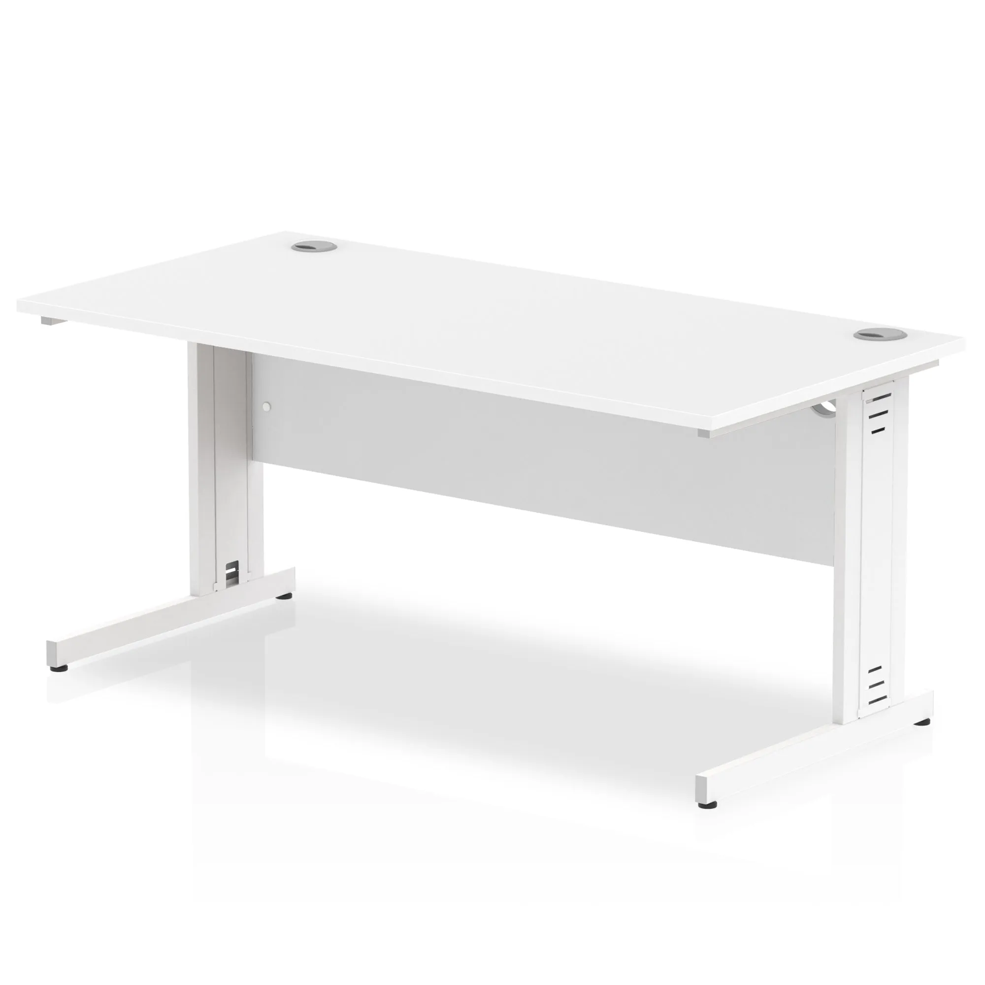 Impulse 1600mm Straight Desk Cable Managed Leg