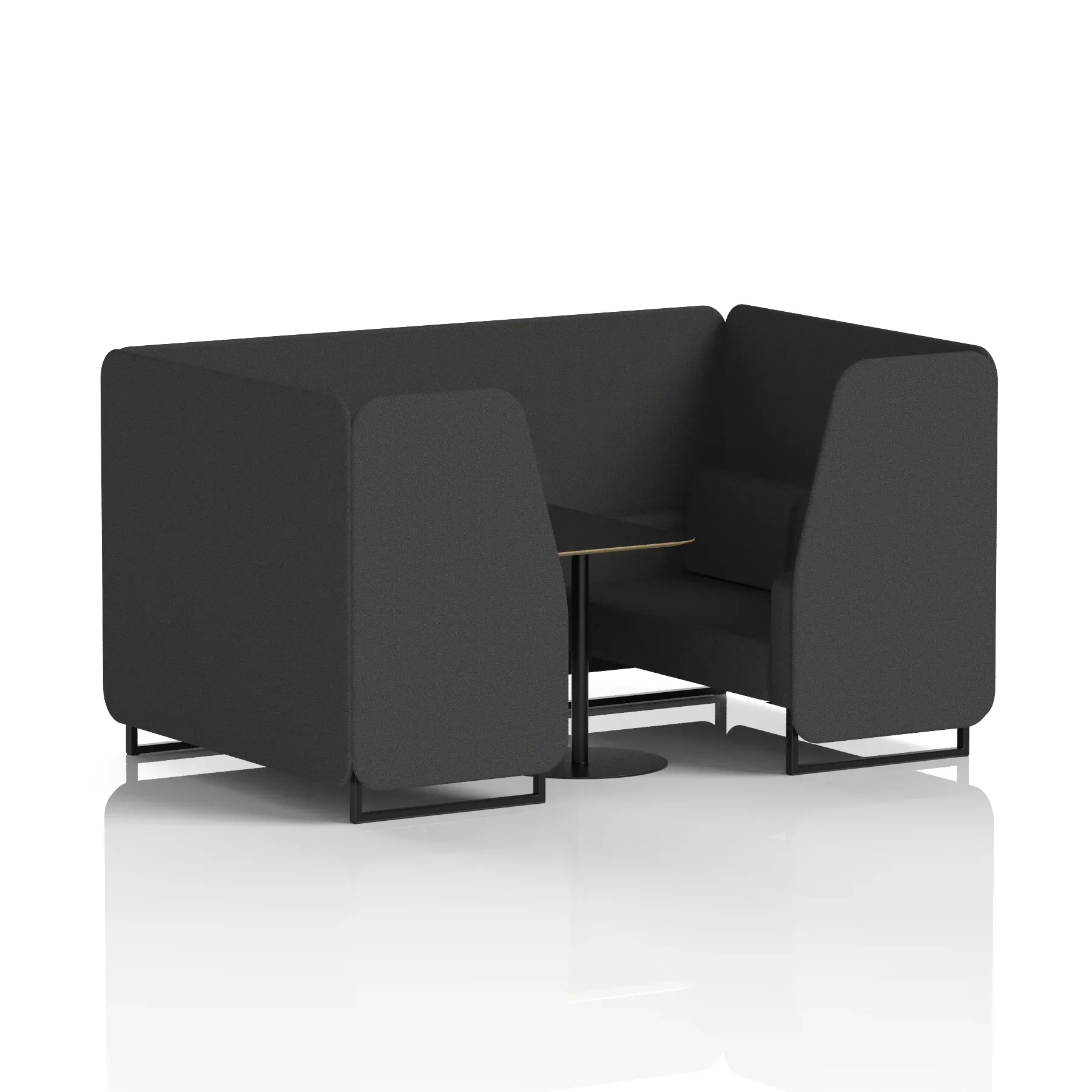 Brixworth Booth With Black Table In Single Tone
