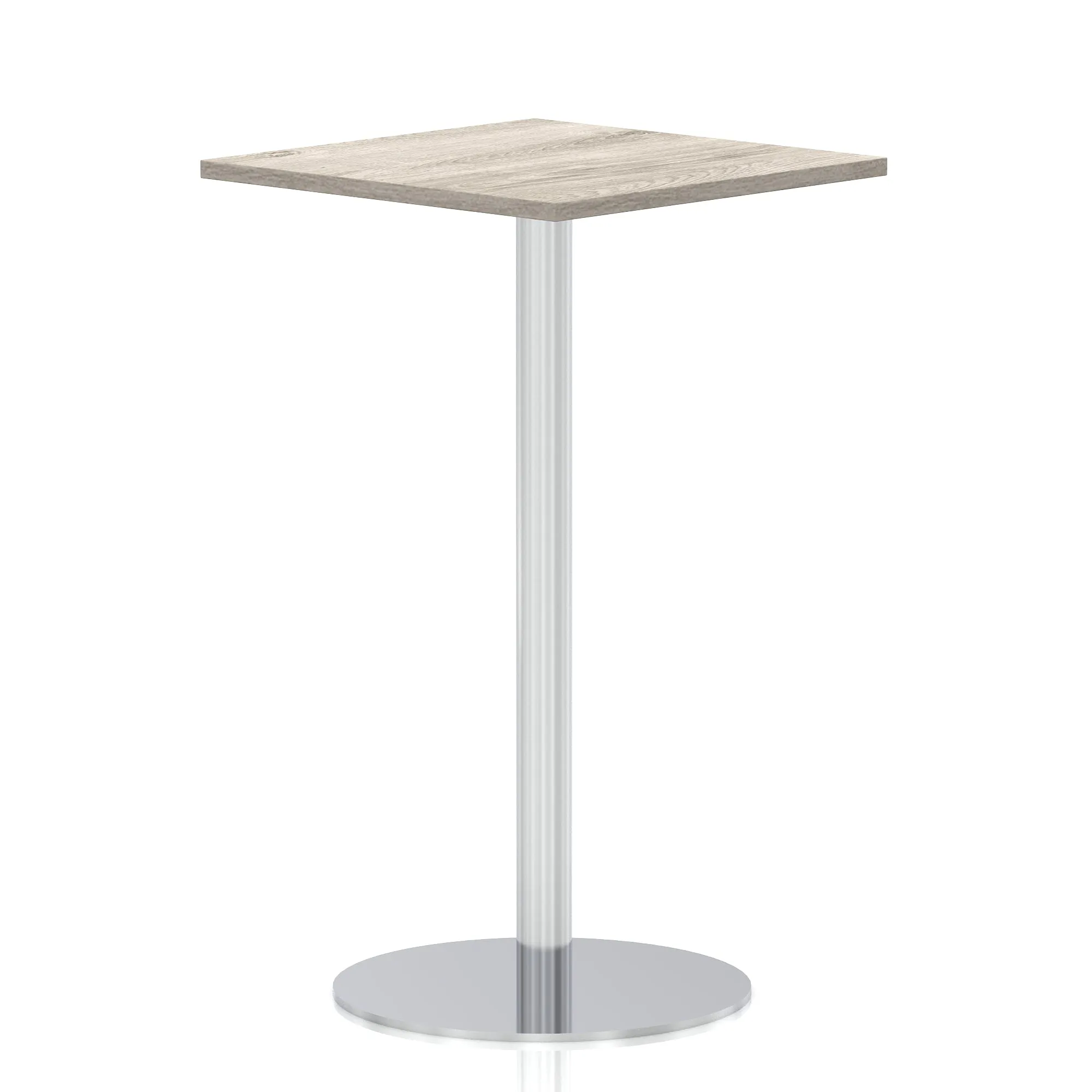 EE - Italia Square Poseur Table Silver Leg