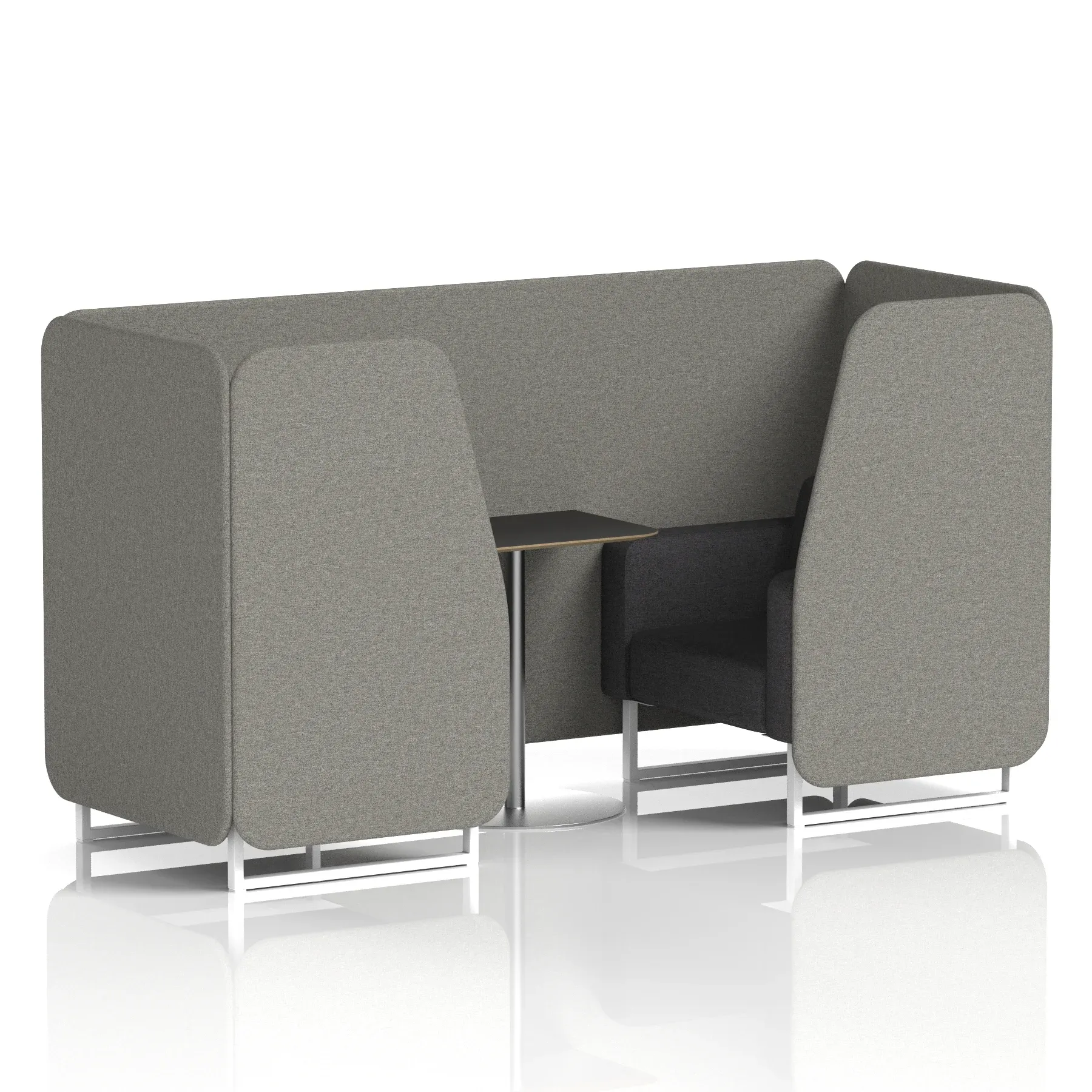 Brixworth Booth With Black Table In Two Tone