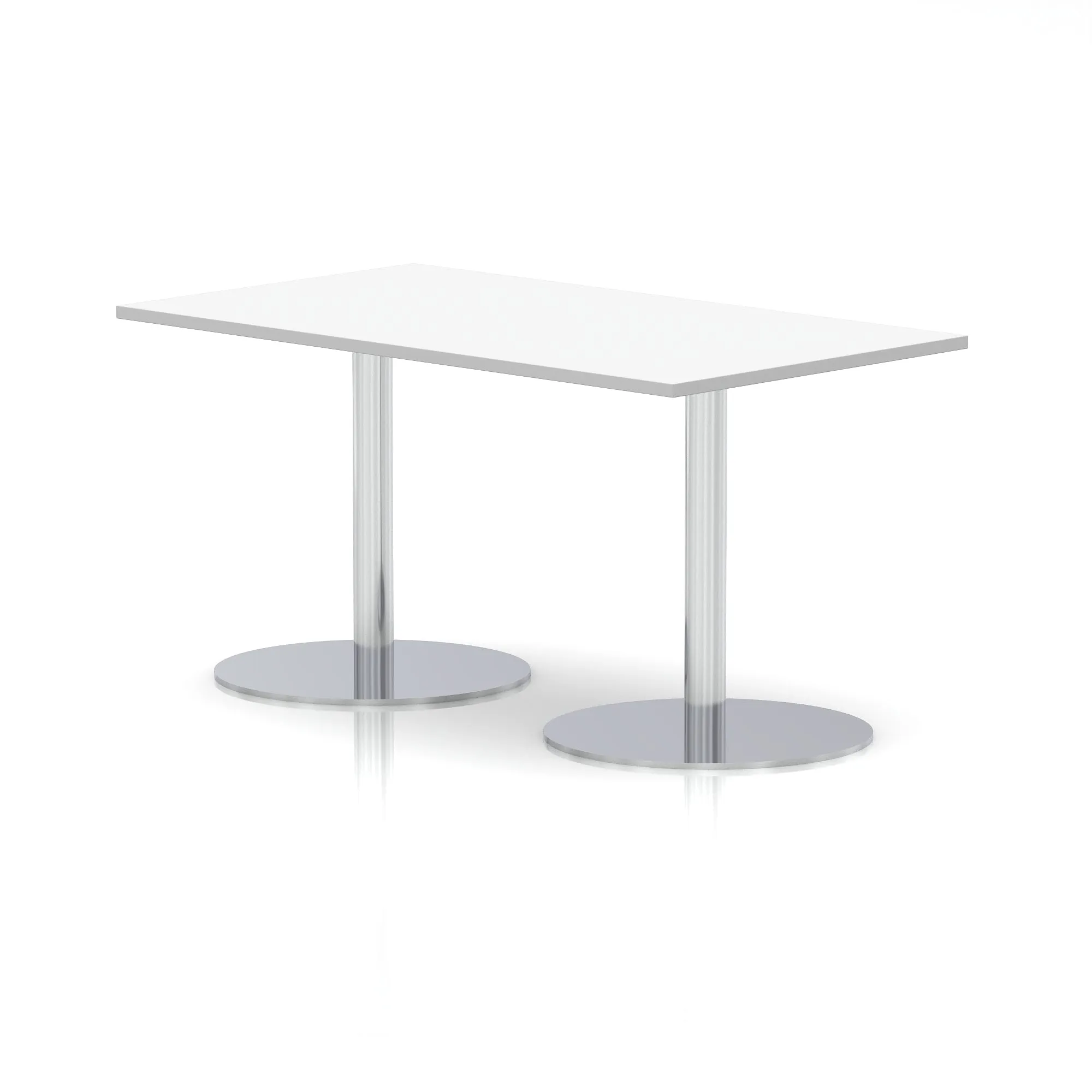 EE - Italia Rectangular Poseur Table Silver Leg
