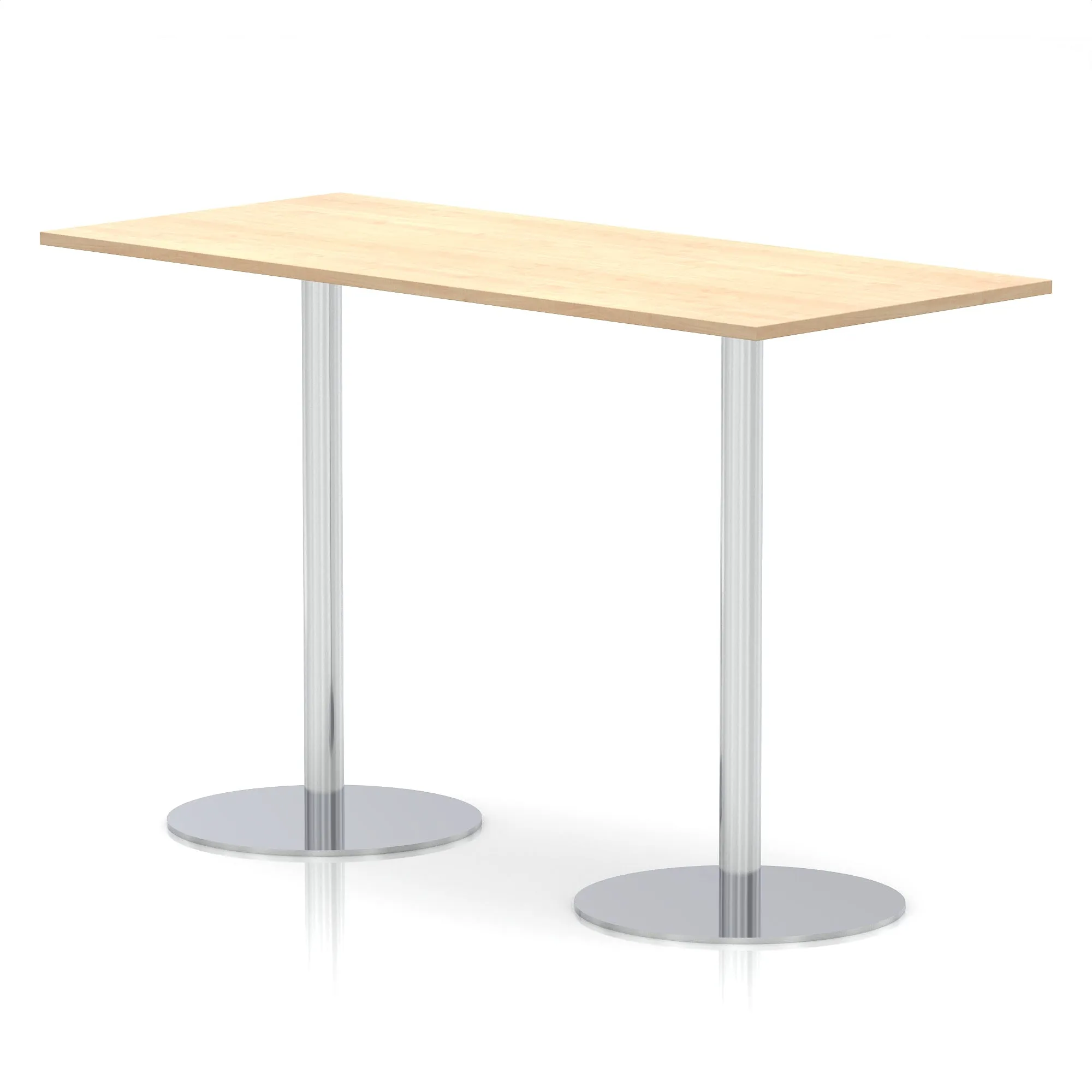EE - Italia Rectangular Poseur Table Silver Leg