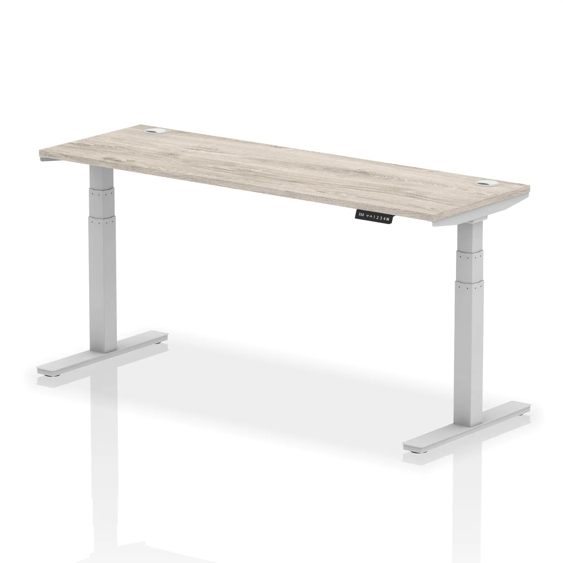 EE - Air Height Adjustable Slimline Desk With Cable Ports