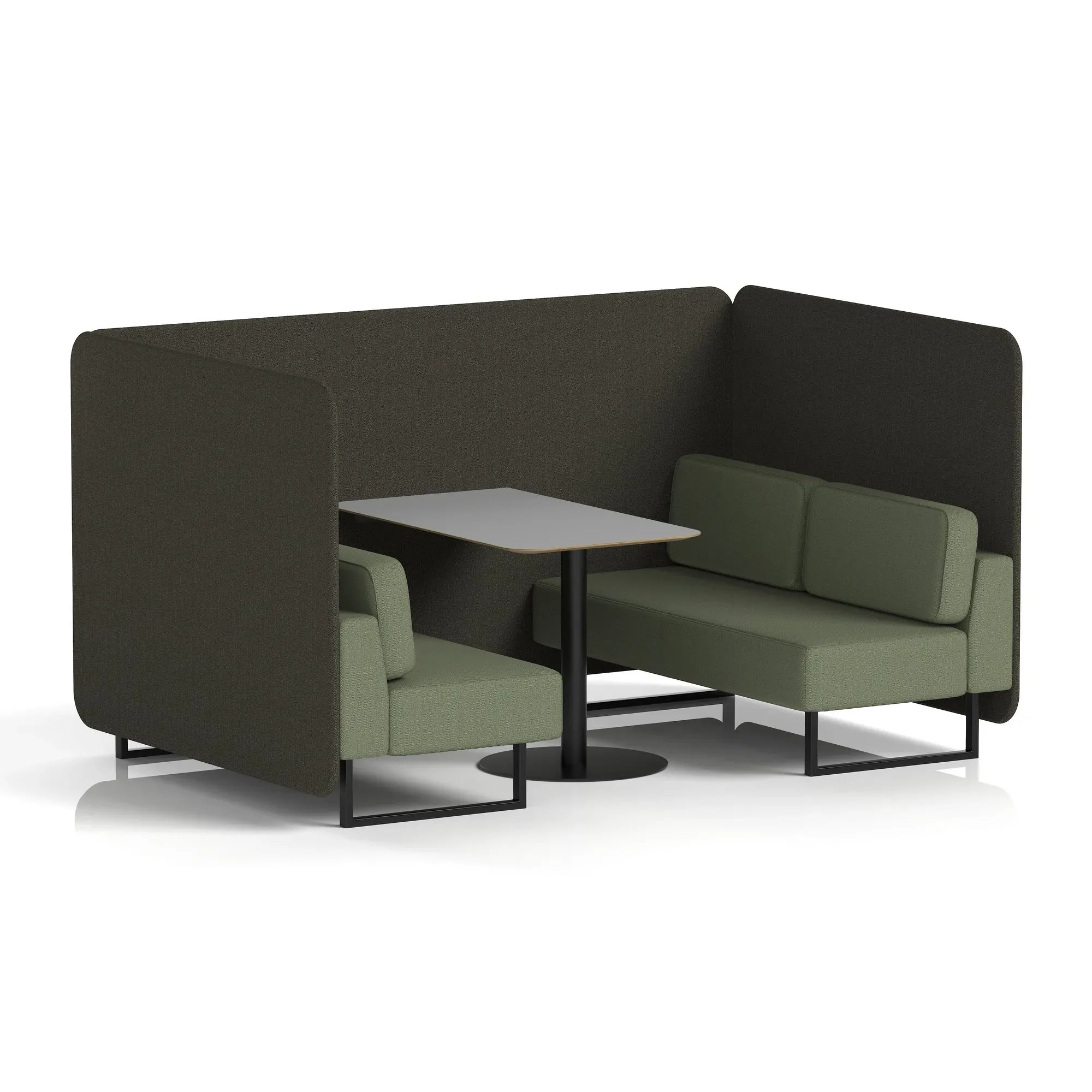 Brixworth Bench Booth With Grey Table In Two Tone