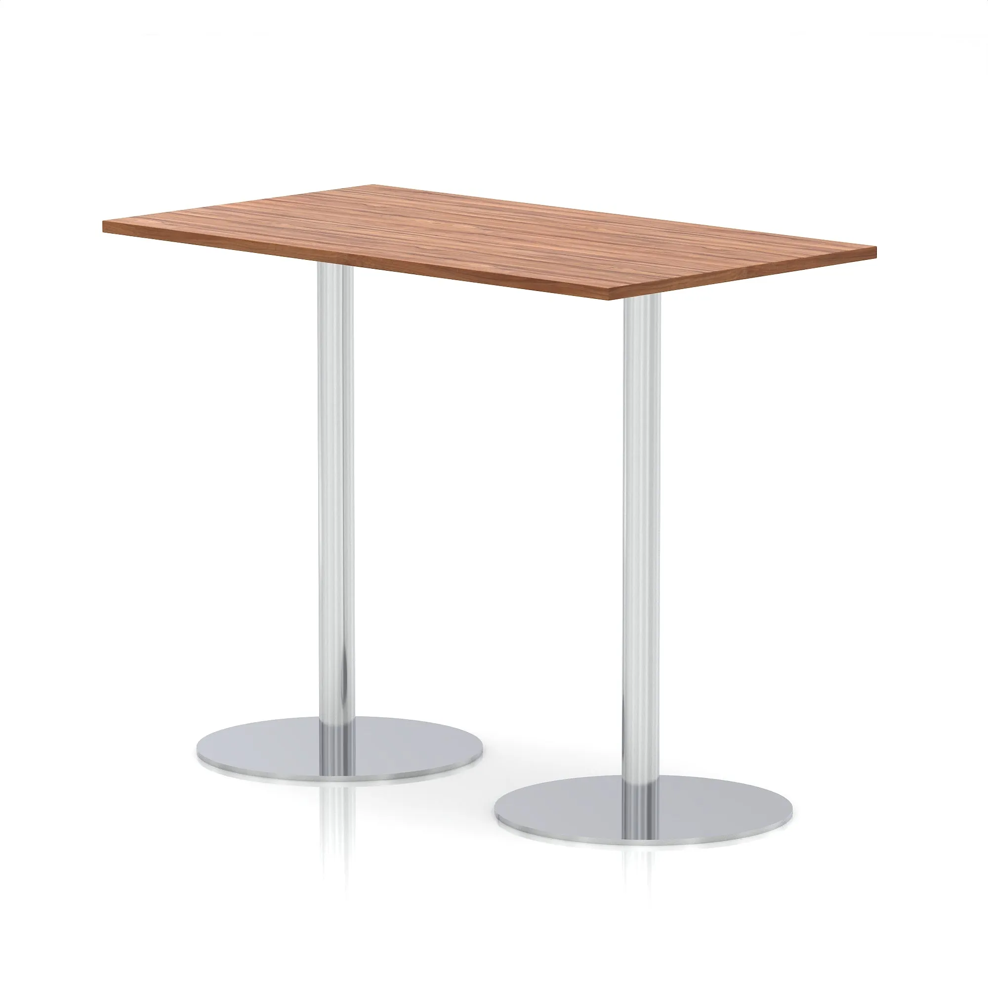 EE - Italia Rectangular Poseur Table Silver Leg