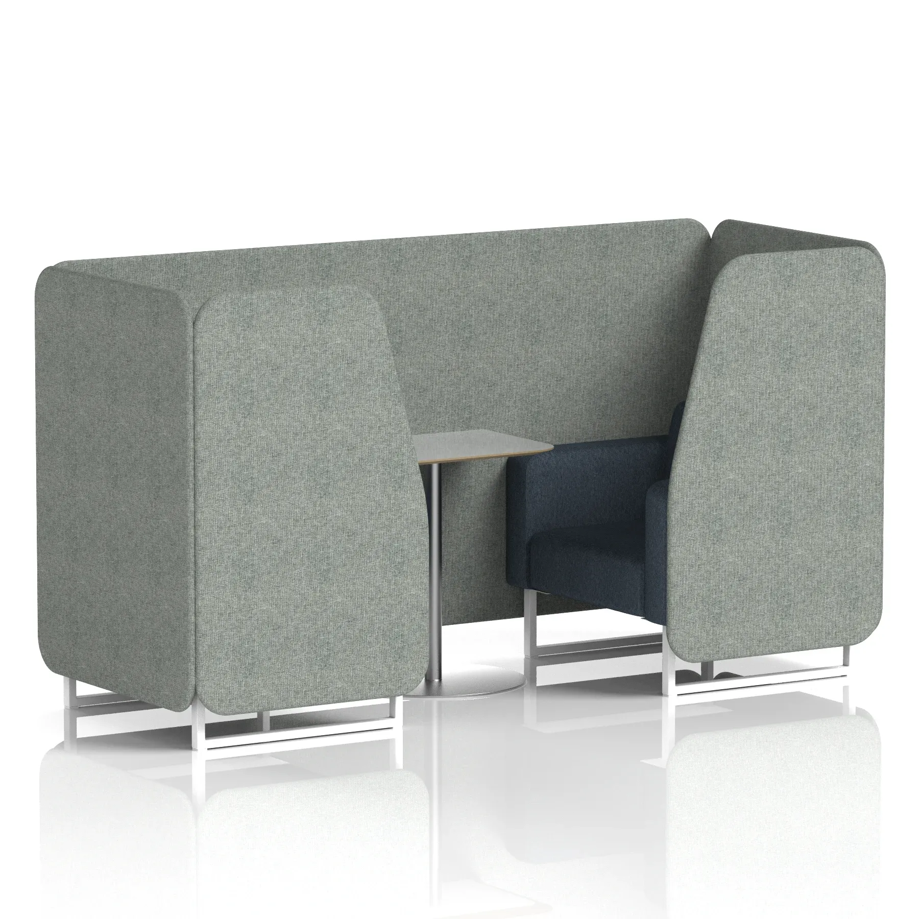 Brixworth Booth With Grey Table In Two Tone