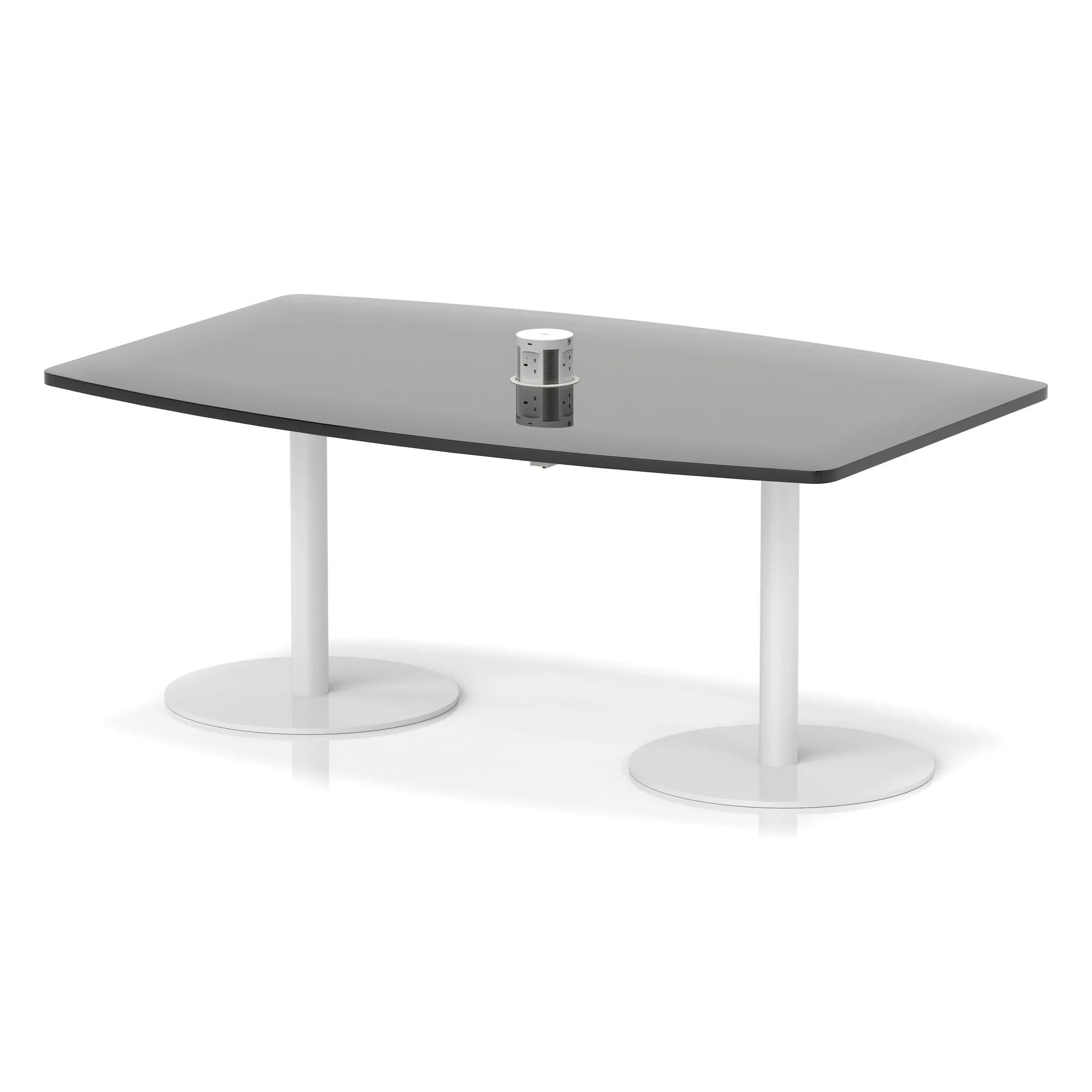 Italia Volta Poseur High Gloss Table With Pop-up Power Module