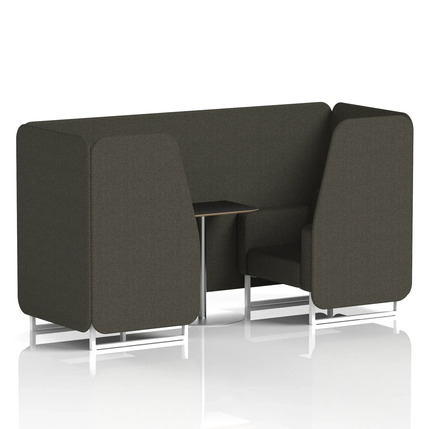 Brixworth Booth With Black Table In Single Tone