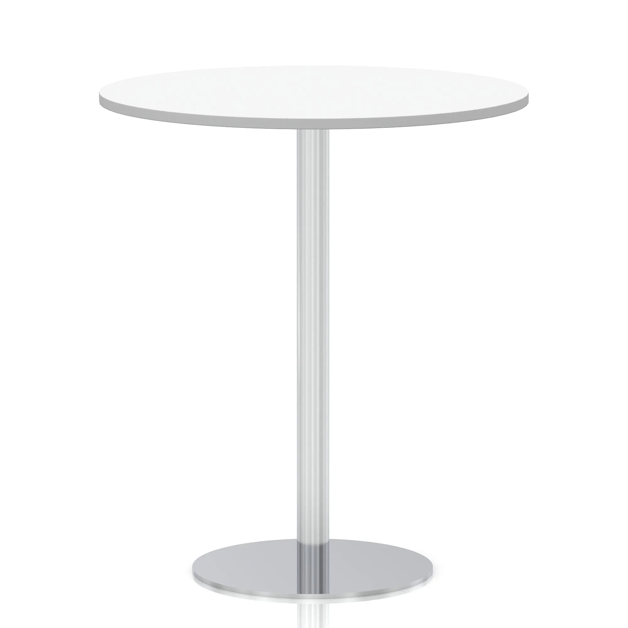 EE - Italia Round Poseur Table Silver Leg