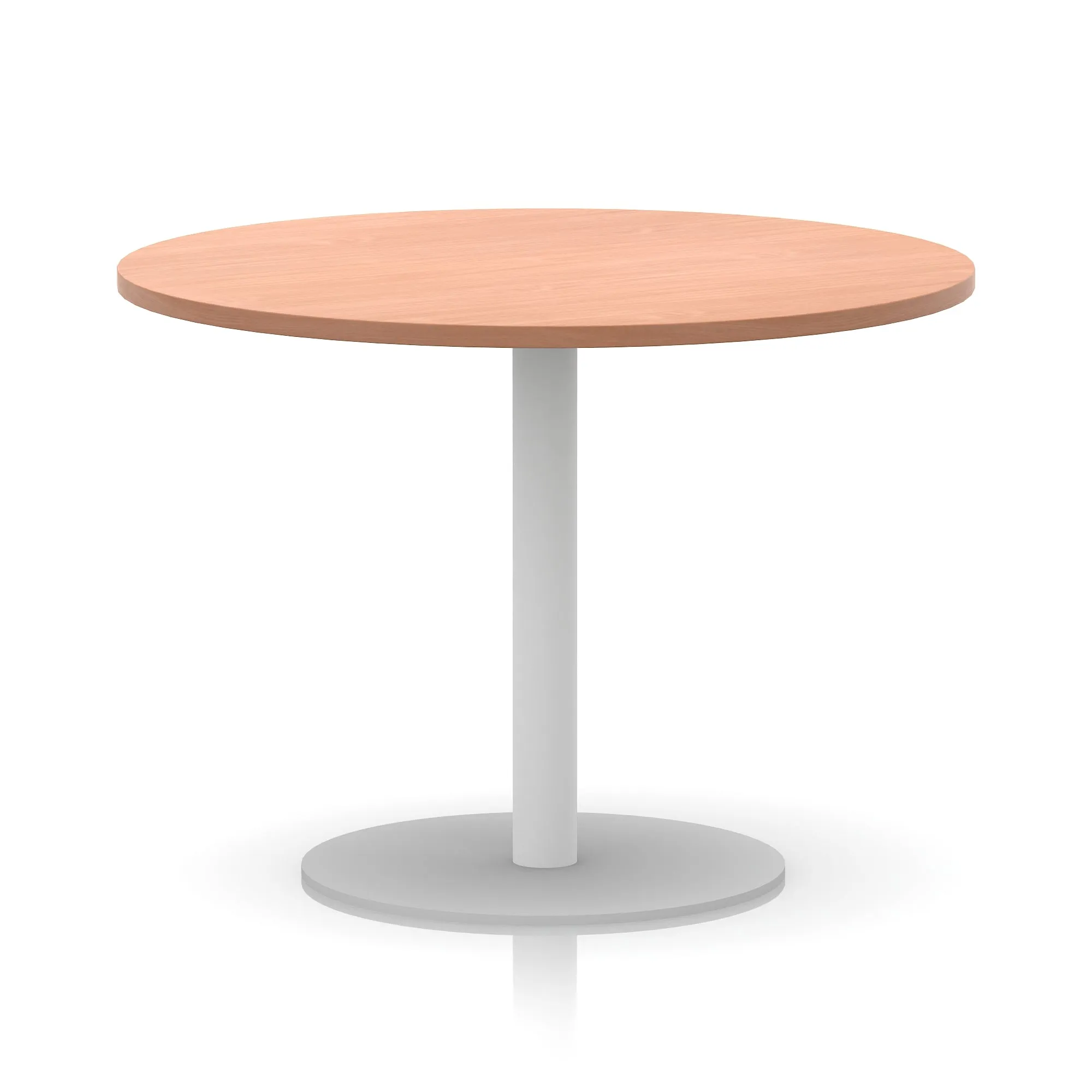 Italia Round Poseur Table White Leg