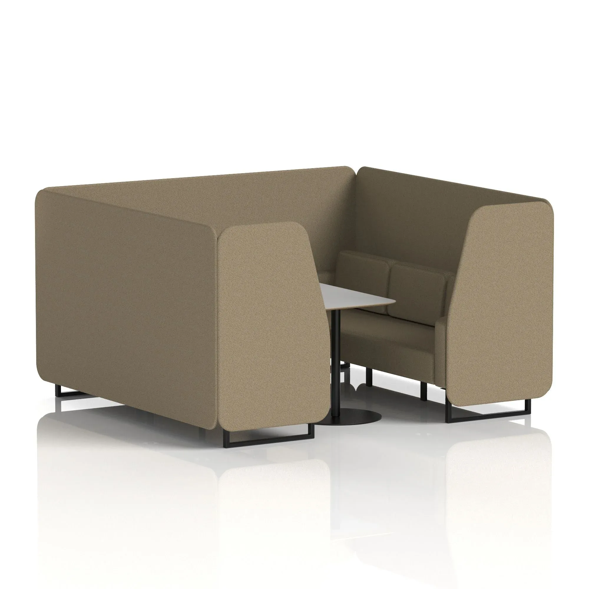 Brixworth Booth With Grey Table In Single Tone