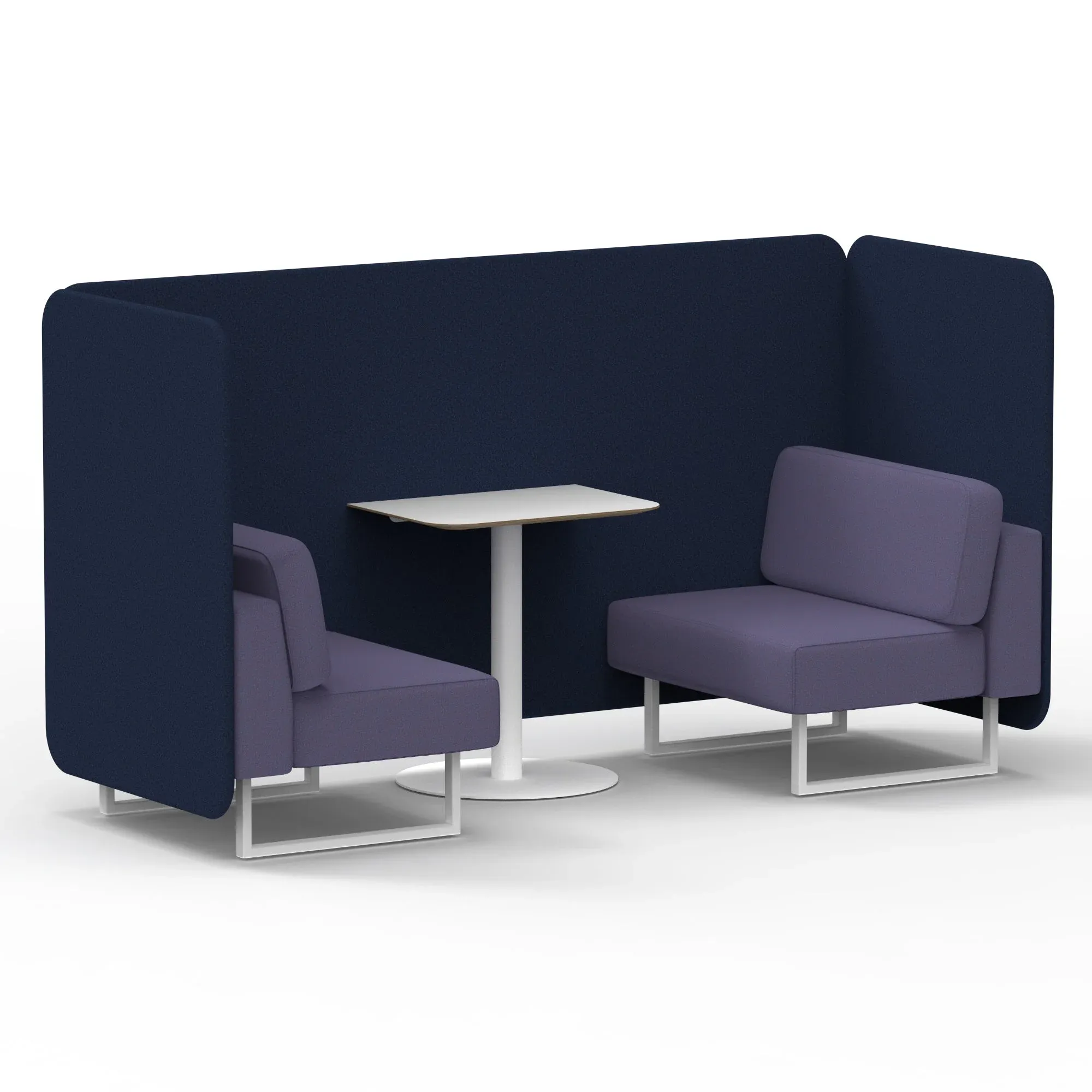 Brixworth Bench Booth With White Table In Two Tone